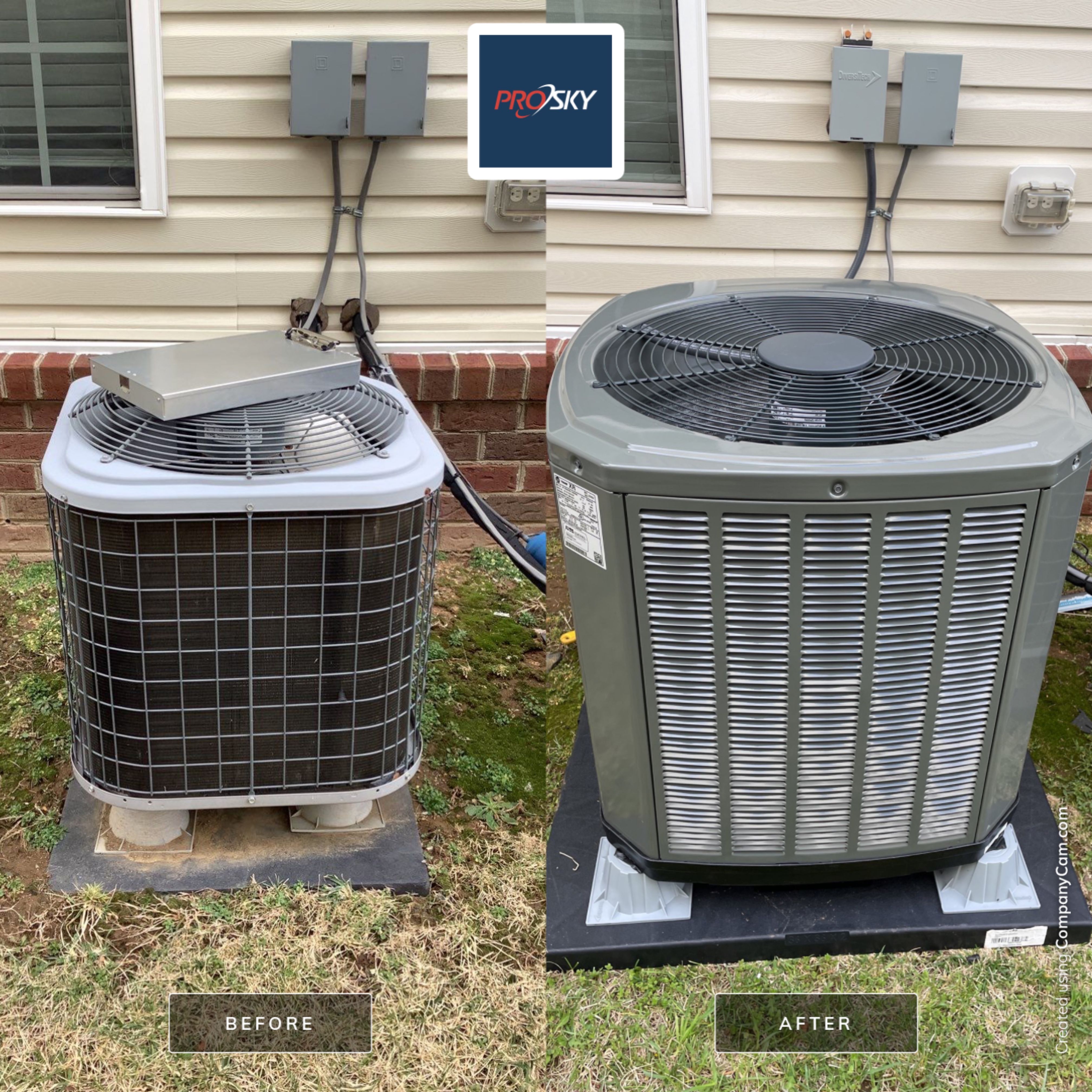 Trane 14 seers AC system & 92% efficiency gas furnace by Pro Sky Services