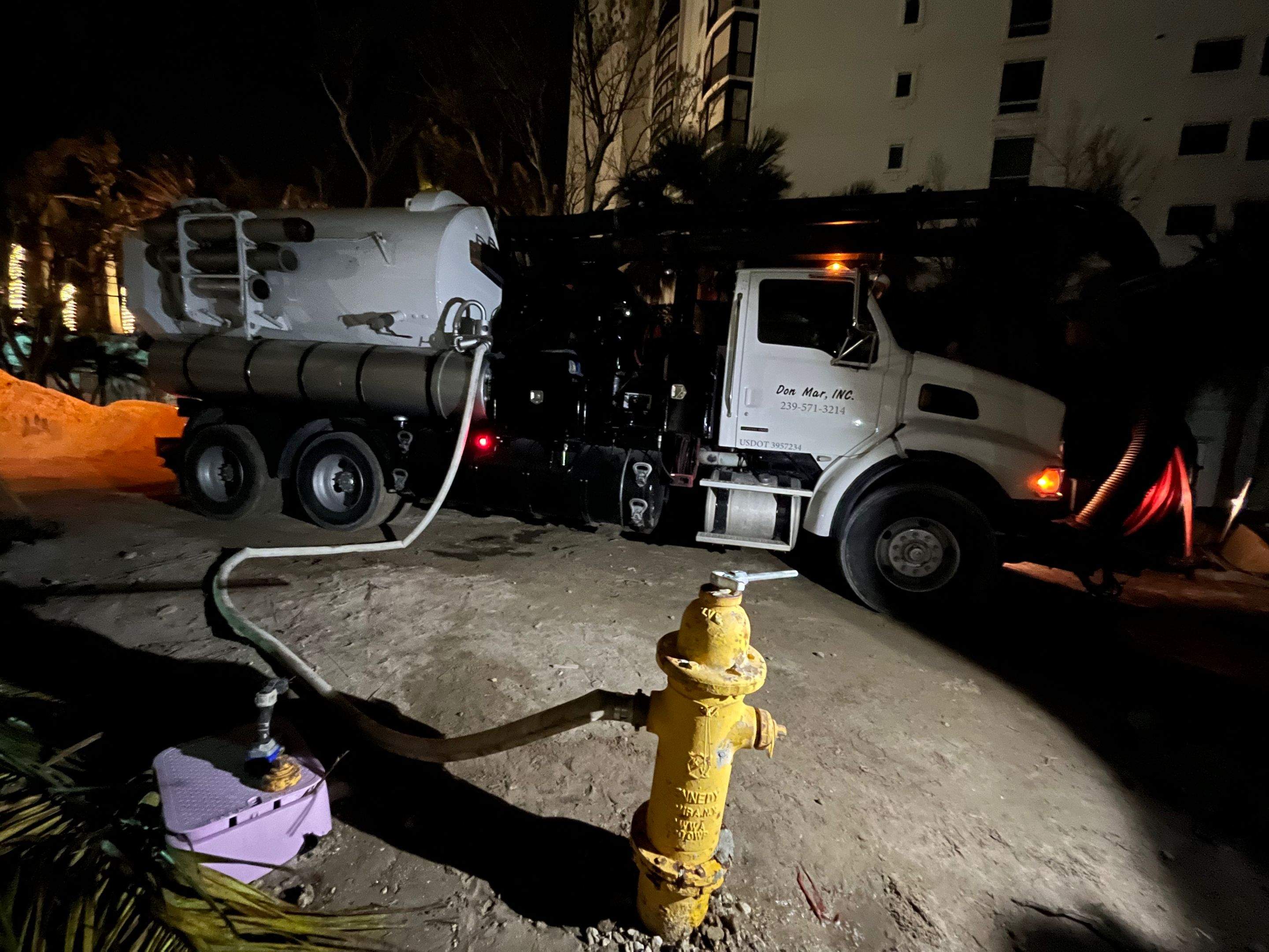 Ritz-Carlton S. Pool Deck & S. Service Rd Drain Cleaning by APS Power & Water