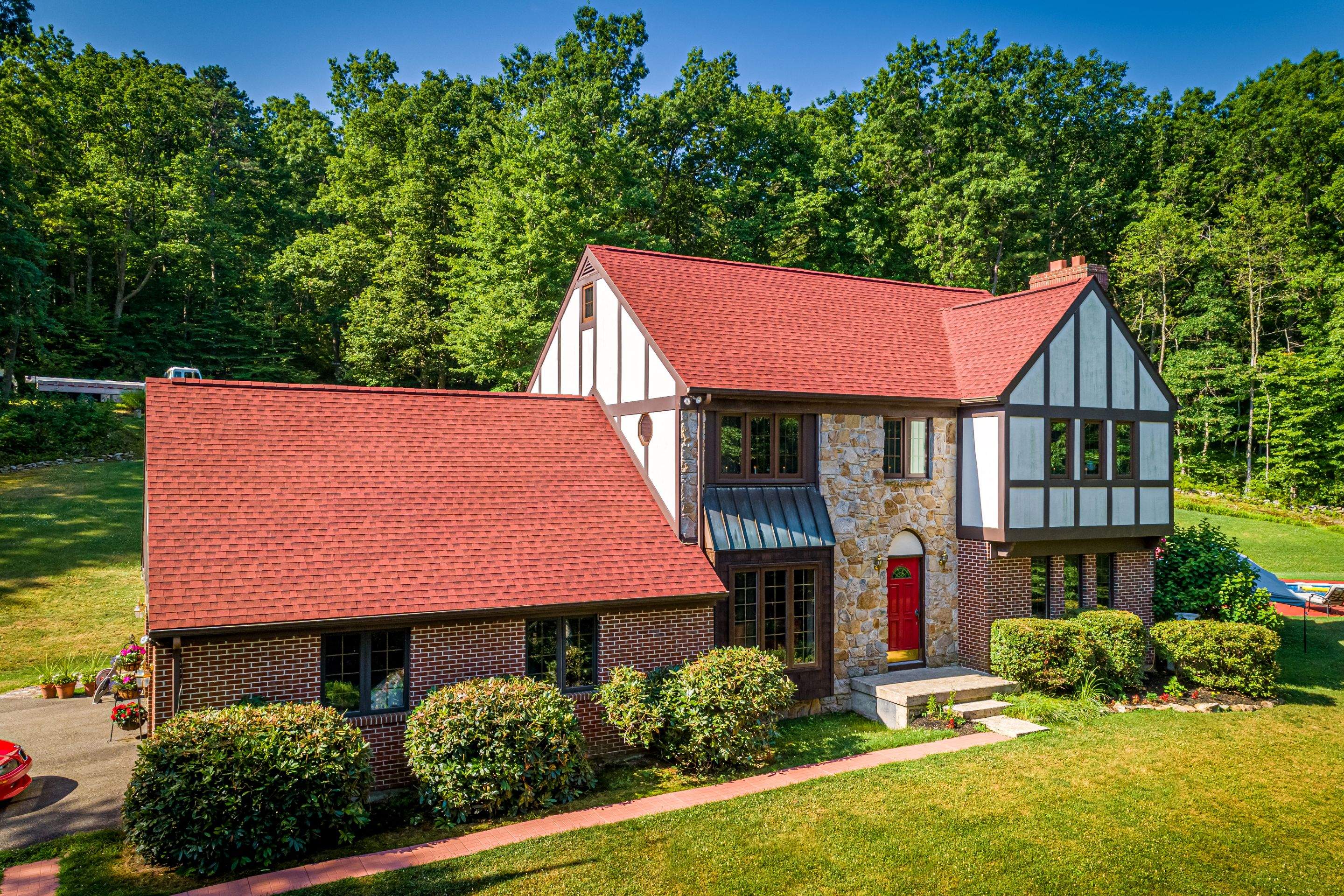 Shingle Roof-patriot red by Esh Builders