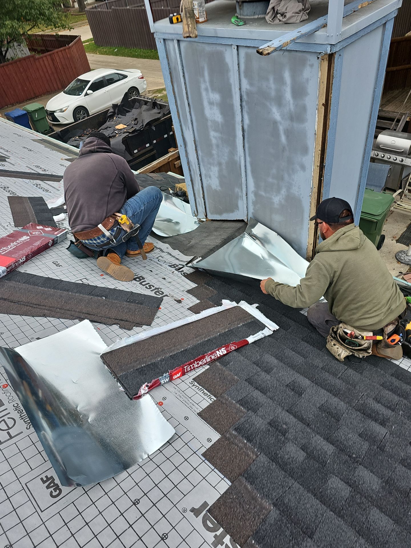 Full GAF Charcoal Roof Replacement in Garland, TX by road roofing llc