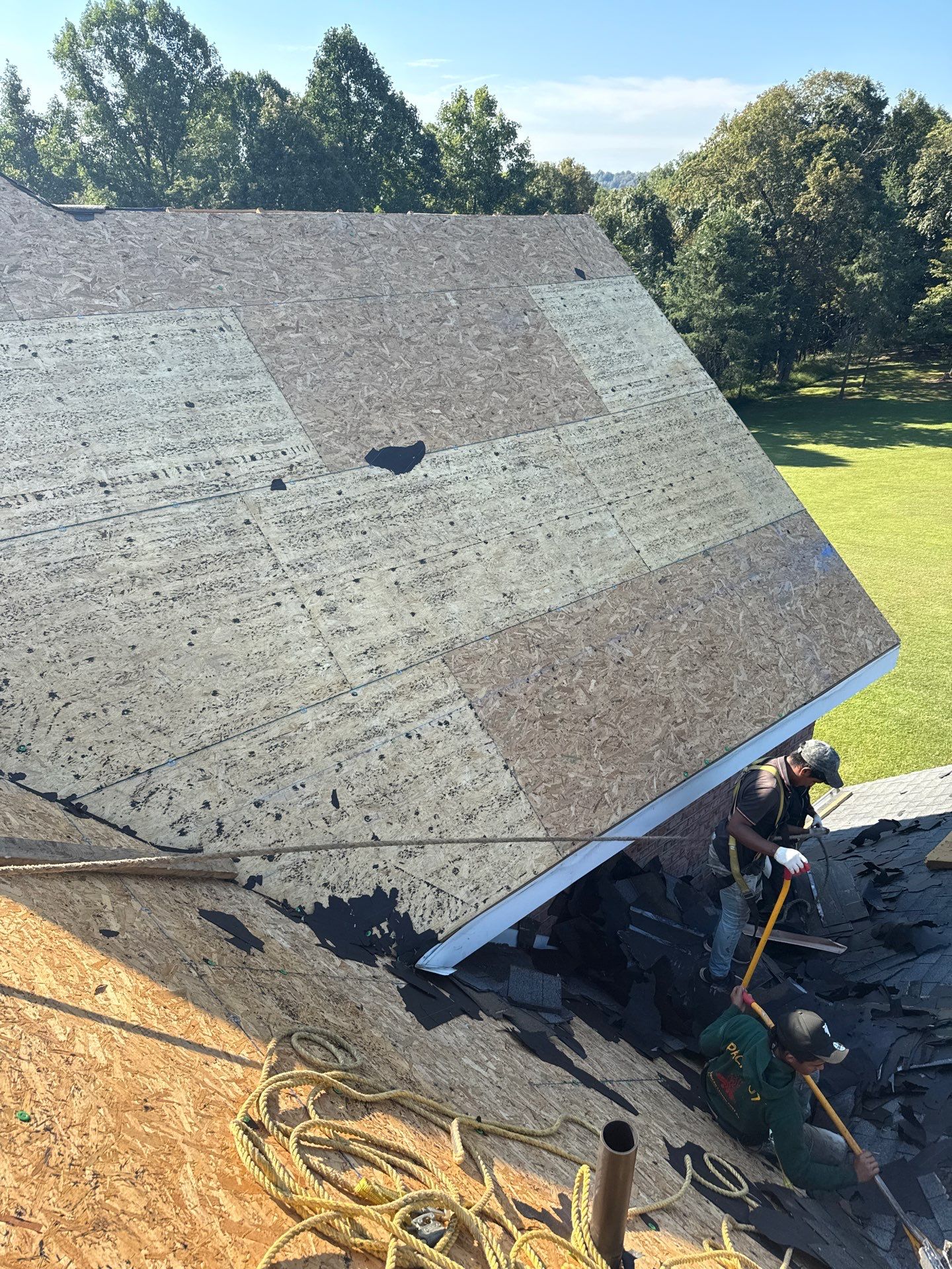 Residential Roofing Installation using GAF Timberline HDZ Oyster Grey by Rainstoppers Roofing