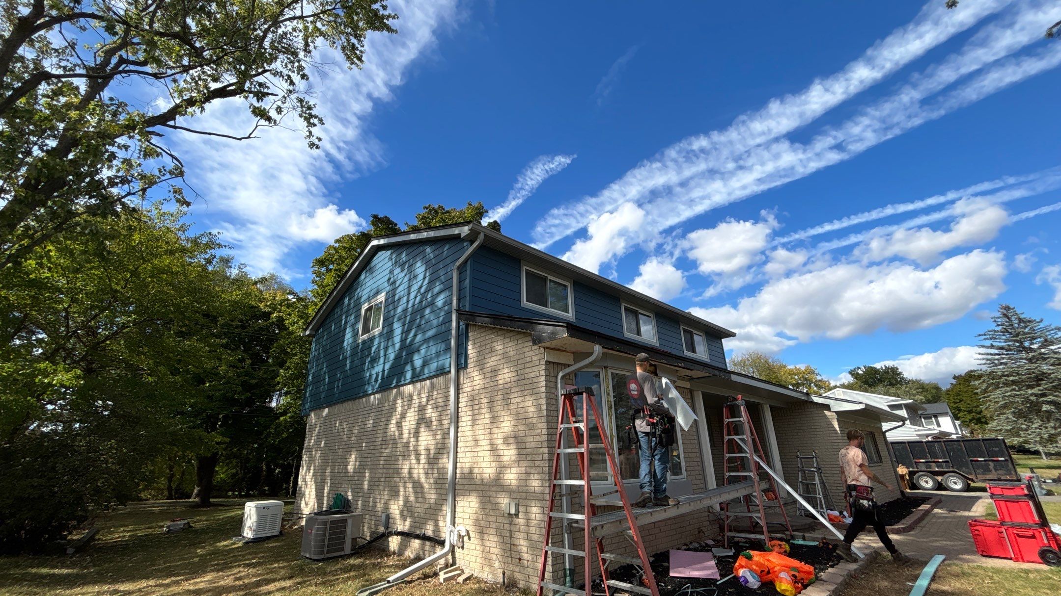 Siding Replacement using Ascend Laguna Blue by 180 Contractors