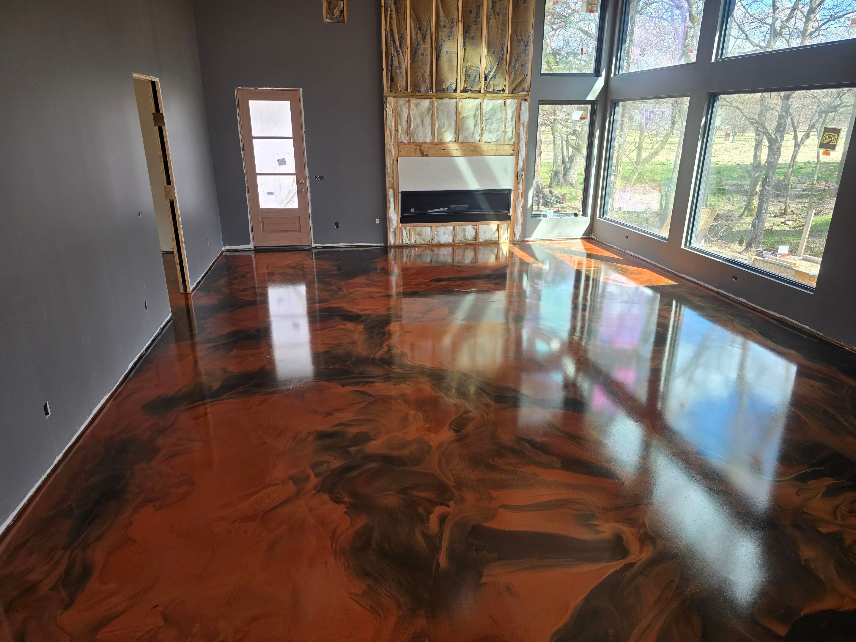 Metallic Floor Using Cafe and Bronze  by Elite Floor Solutions