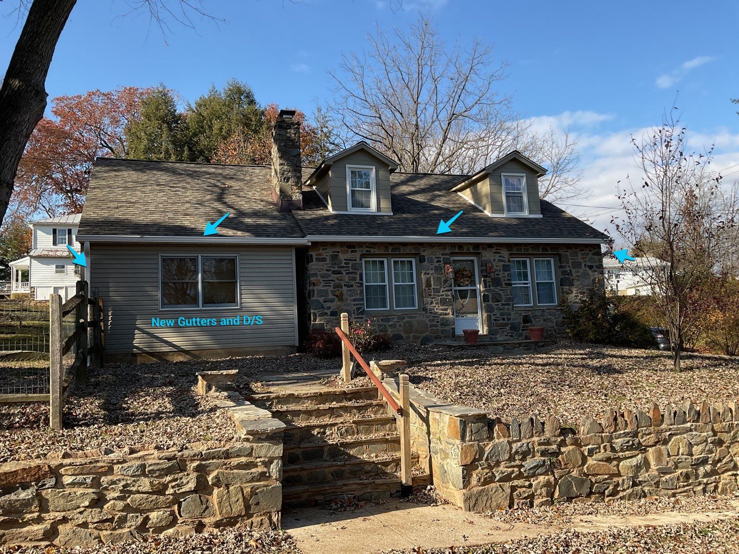Gutter Installation using 6" Gutters & 3/4 " Downspouts by Alpha Design Services