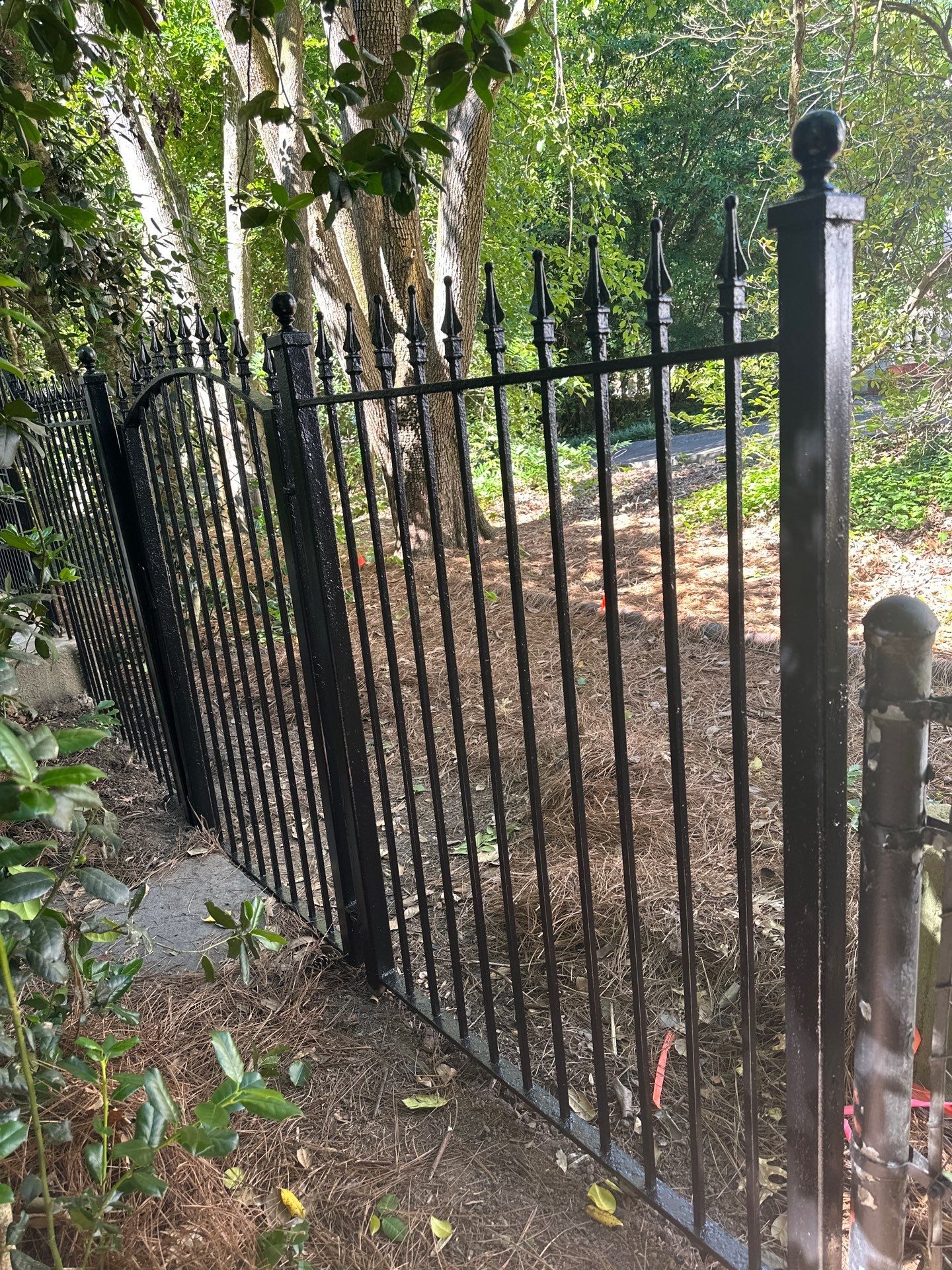 Rear Exterior Upgrade: Railings, Fence, and Stucco Column Restoration by Atlanta's Paint Doctor