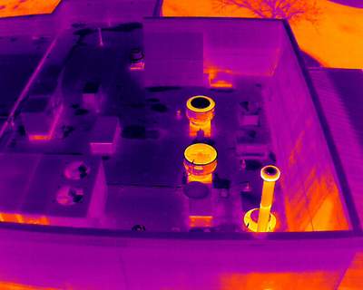 Commercial Roofing Inspection using Thermal Imaging Drone 