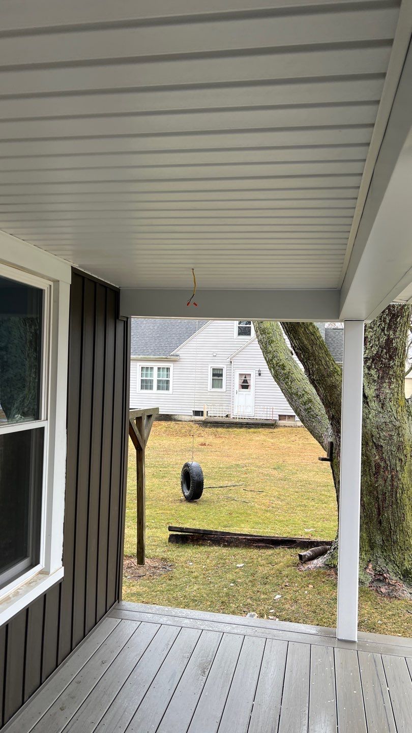 Residential fascia replacement using Exterior Portfolio 4.5 DL - Peppercorn by Nitro Roofing and Construction