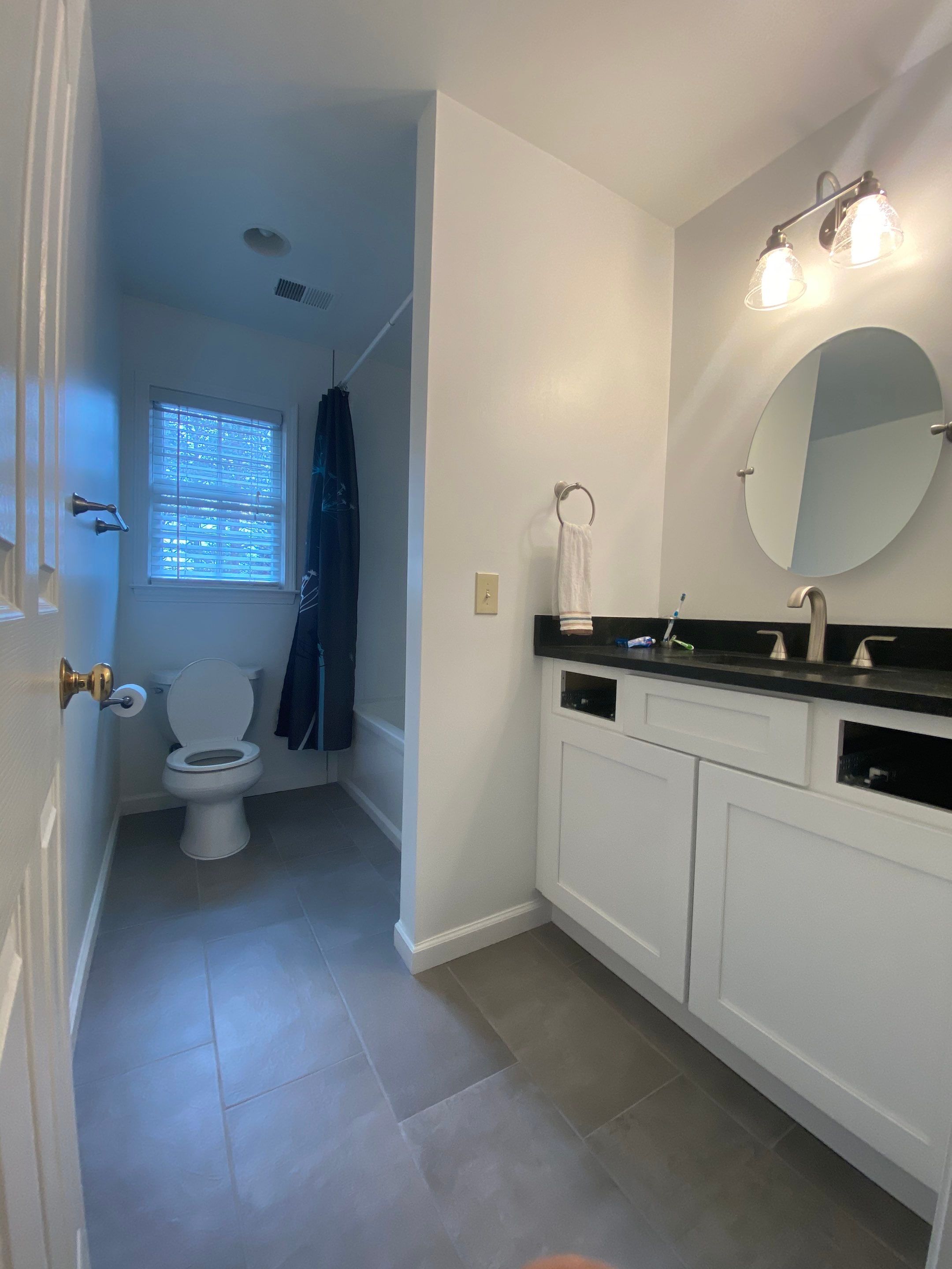 Modern Master Bathroom Remodel with Stacked Stone in Kennesaw by Swift Home Renovations