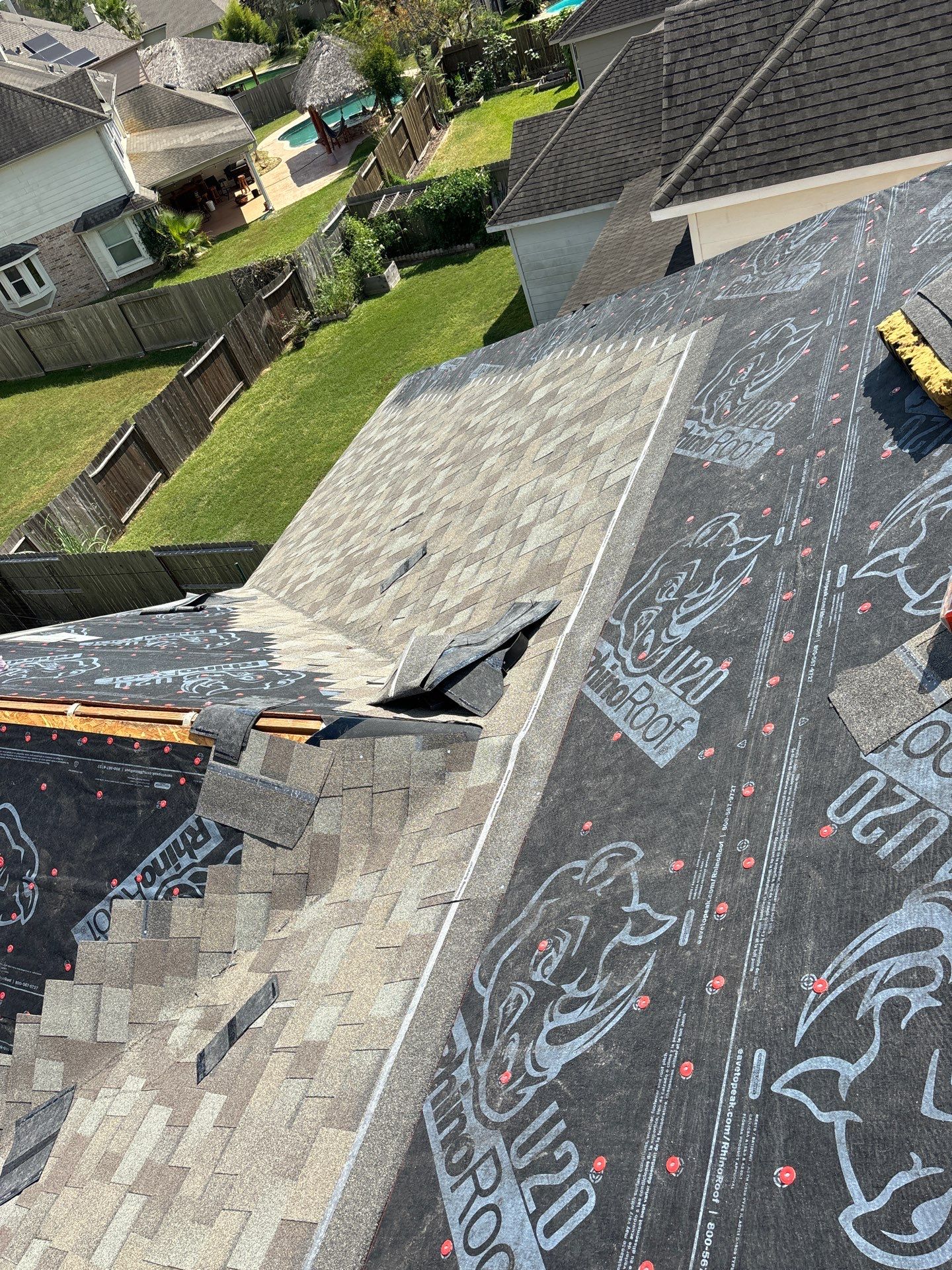 Residential Roofing Installation using Owen's Corning Duration (Lifetime) Shingles by Roof Repair Company
