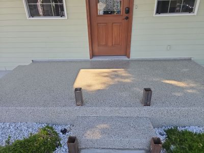 Front Porch and Entryway Transformation With Pebble Beach Flake Coating