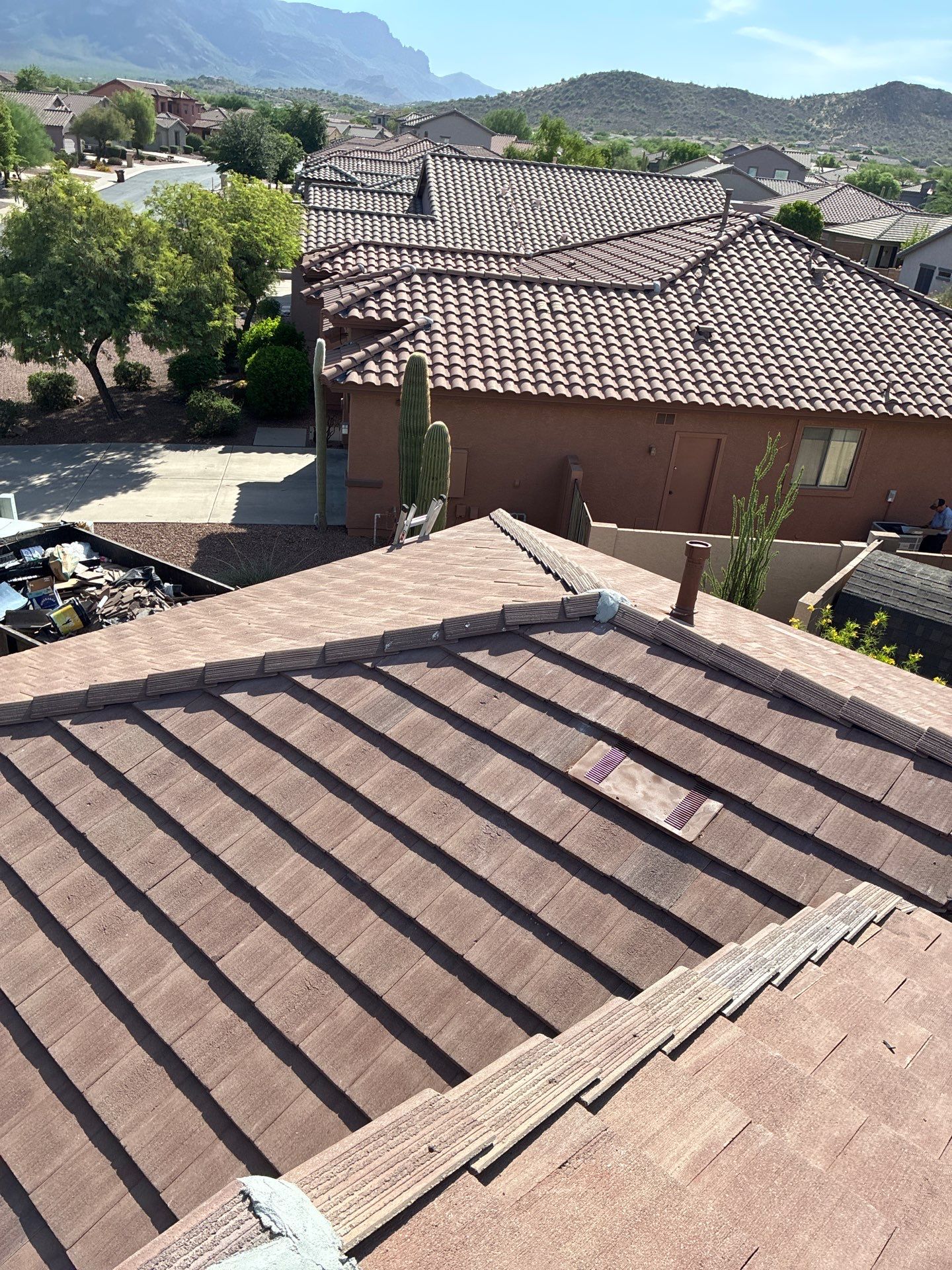 Gold Canyon Tile Reset and new underlayment by Weather-Tite Roofing