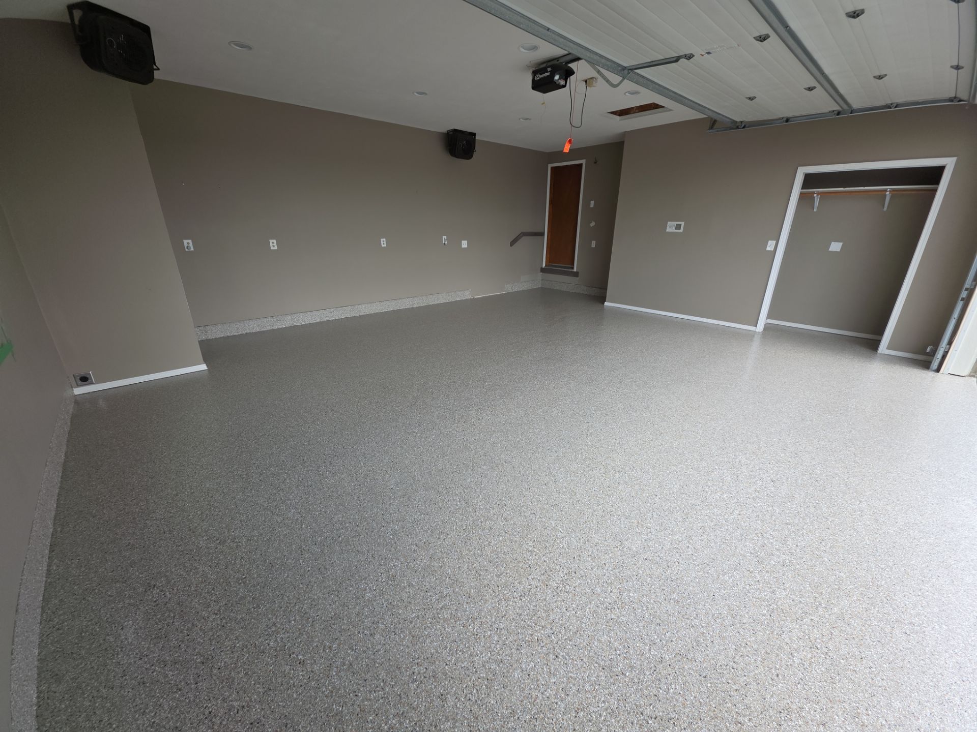 Garage Transformation using Claystone Hybrid by Croc Coatings, LLC