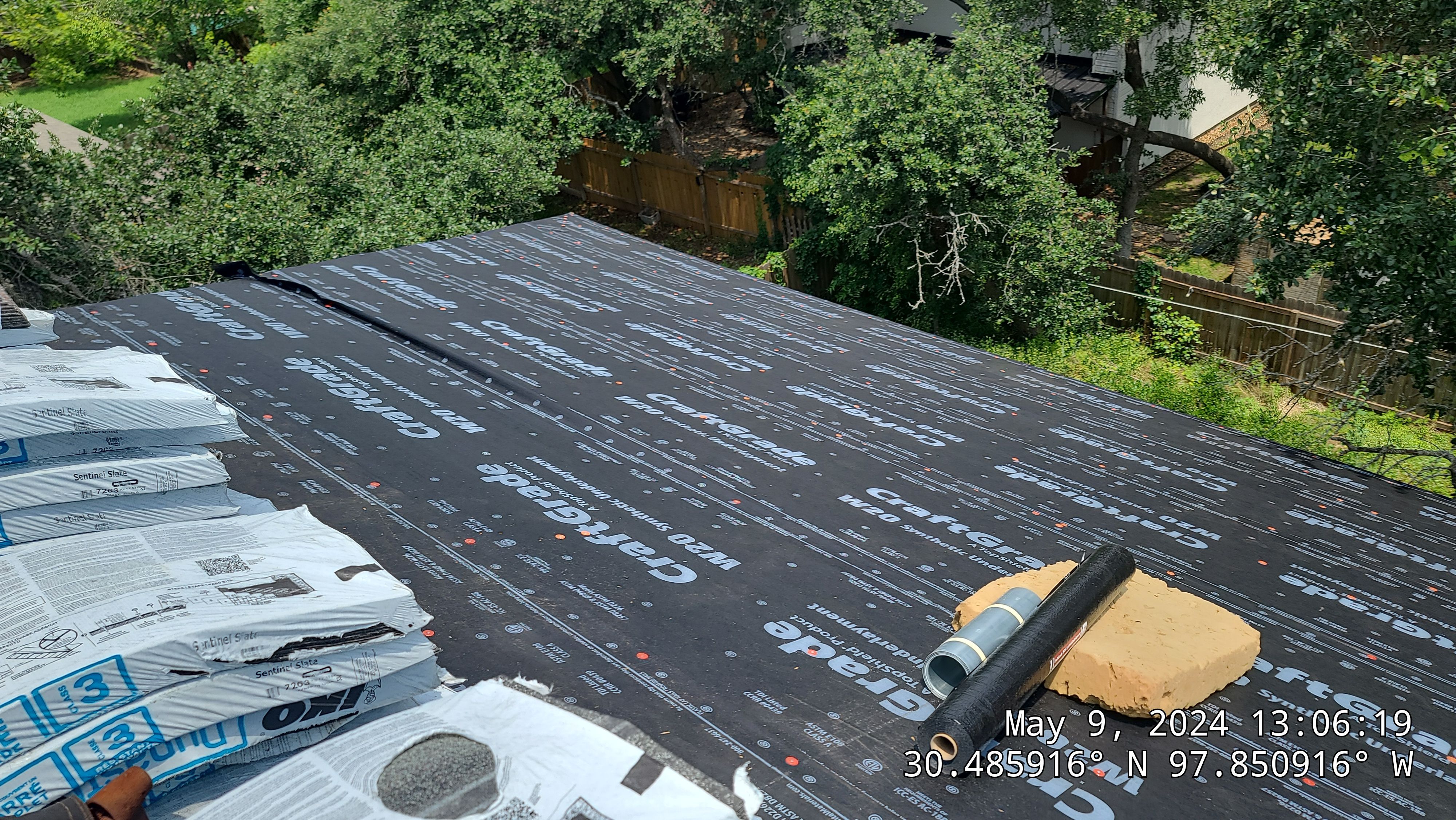 Full Architectural Shingle Roof Replacement and Decking Repair in Cedar Park by Caliber Restoration LLC