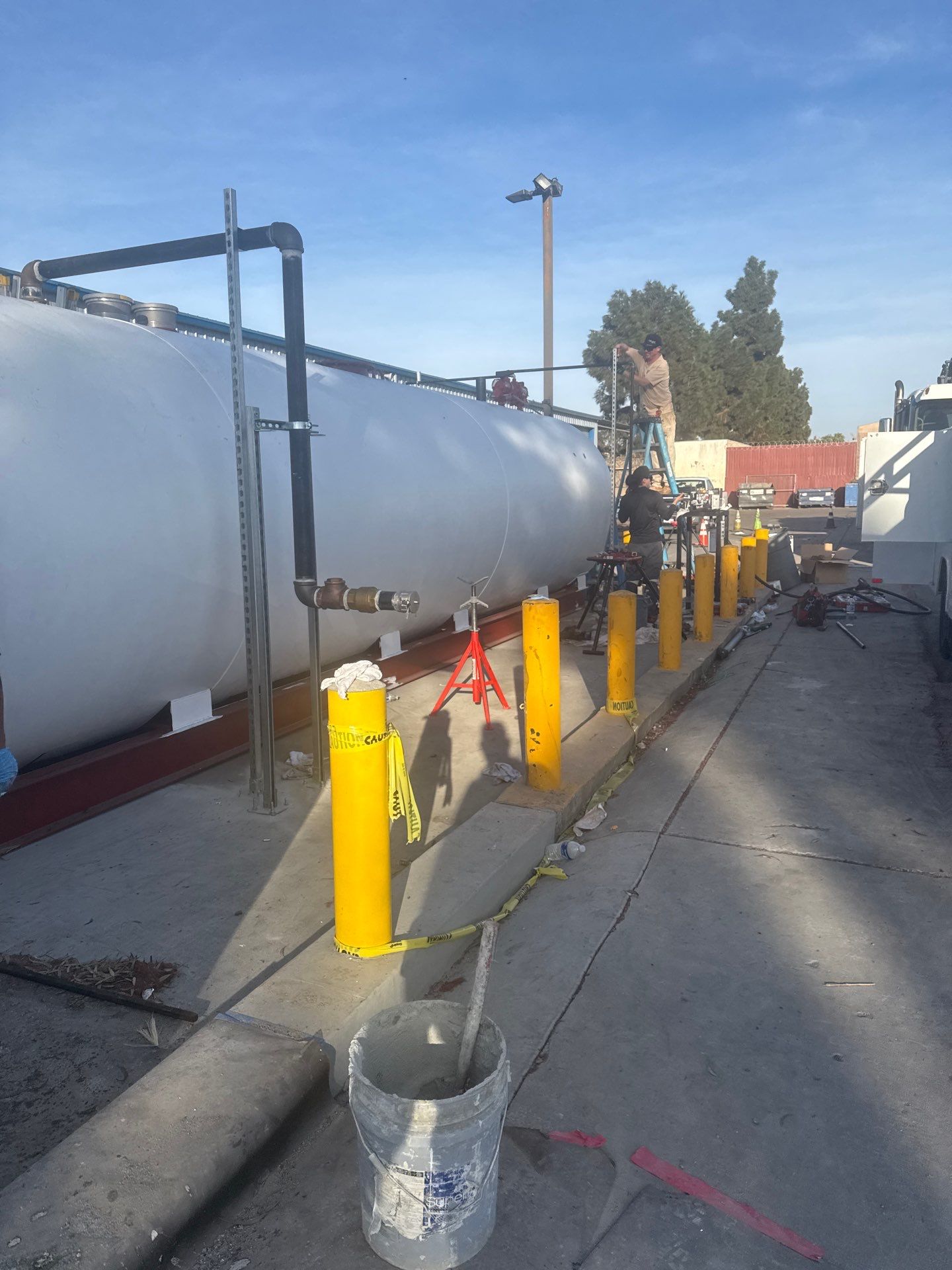 Outdoor Water Tank Installation & Piping Setup by Us Plumbing 