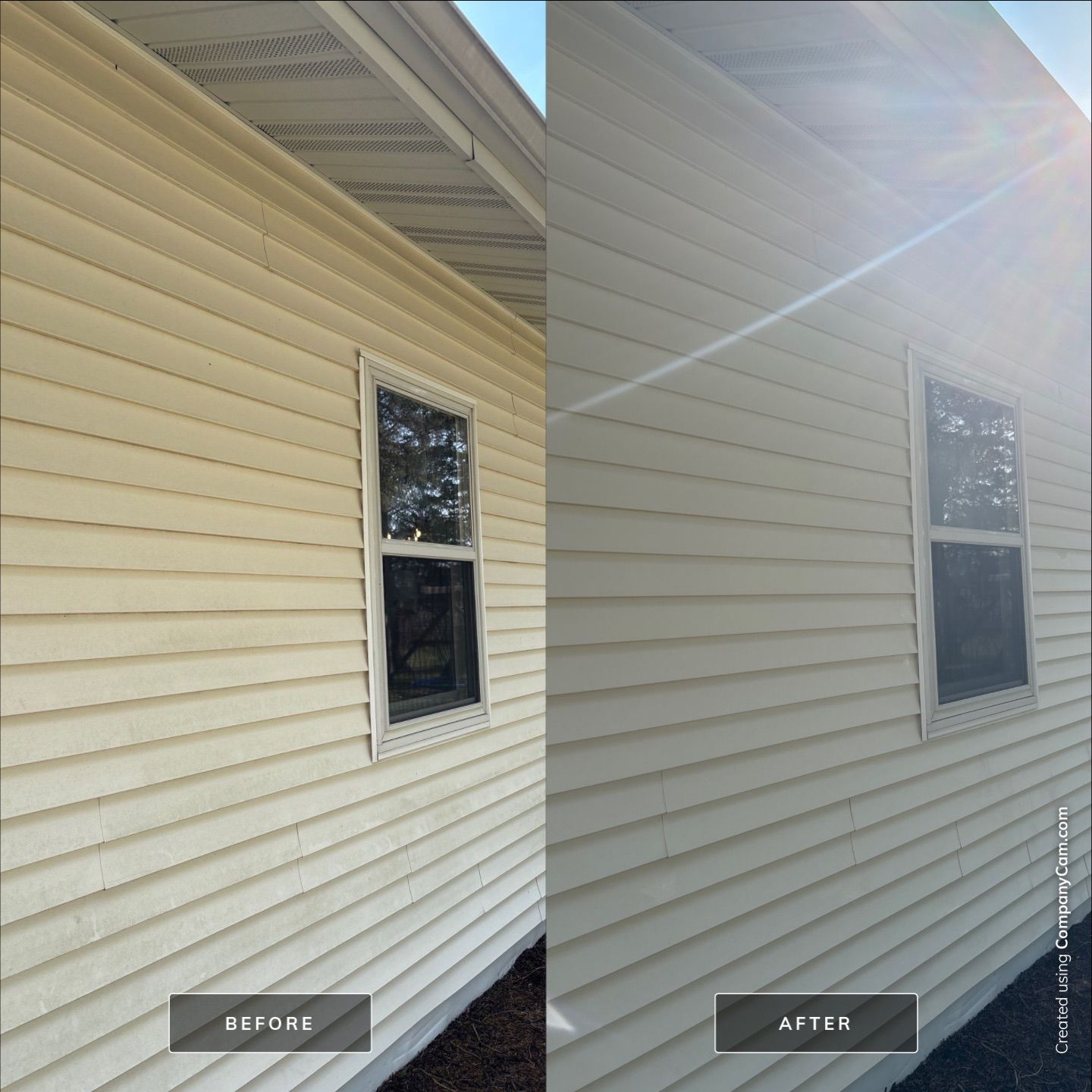 Low pressure siding cleaning