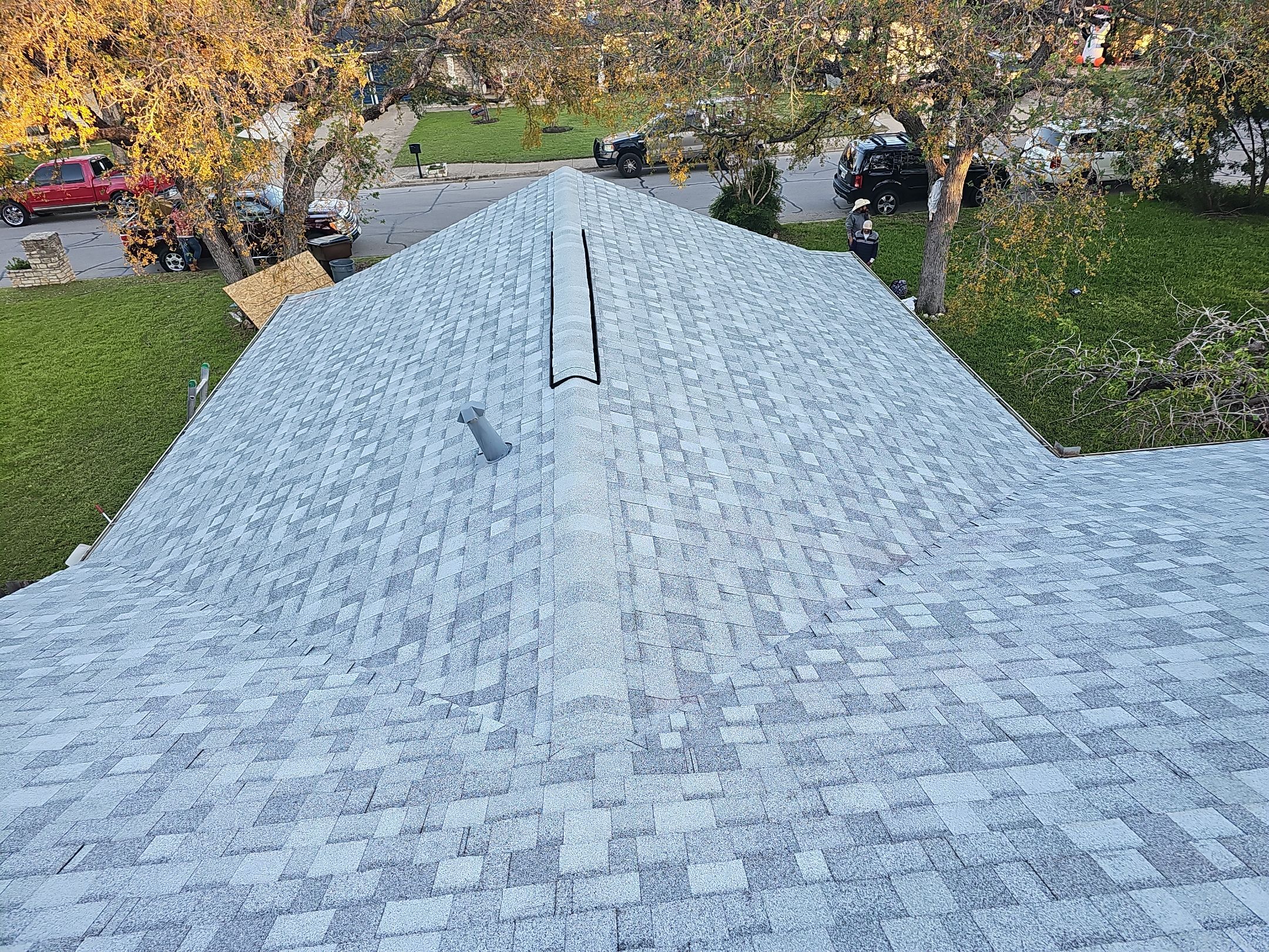Residential Roof Install IKO Dynasty Froststone Grey by DeZign Roofing & Exteriors