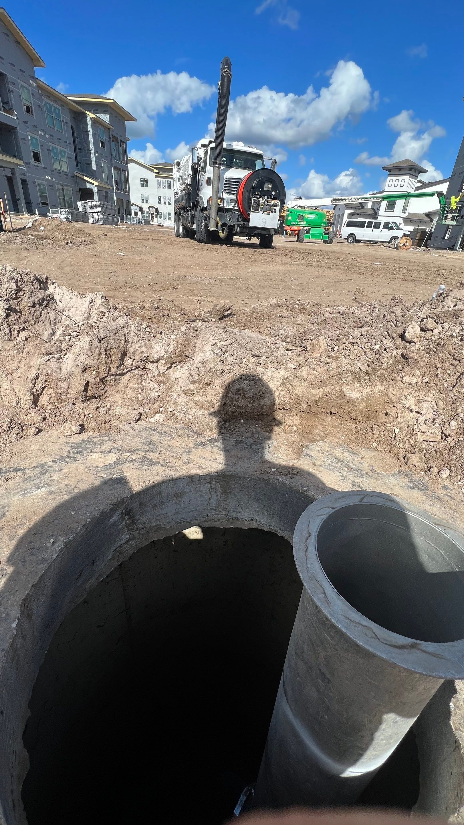 New Construction Sewer System Cleaning by APS Power & Water