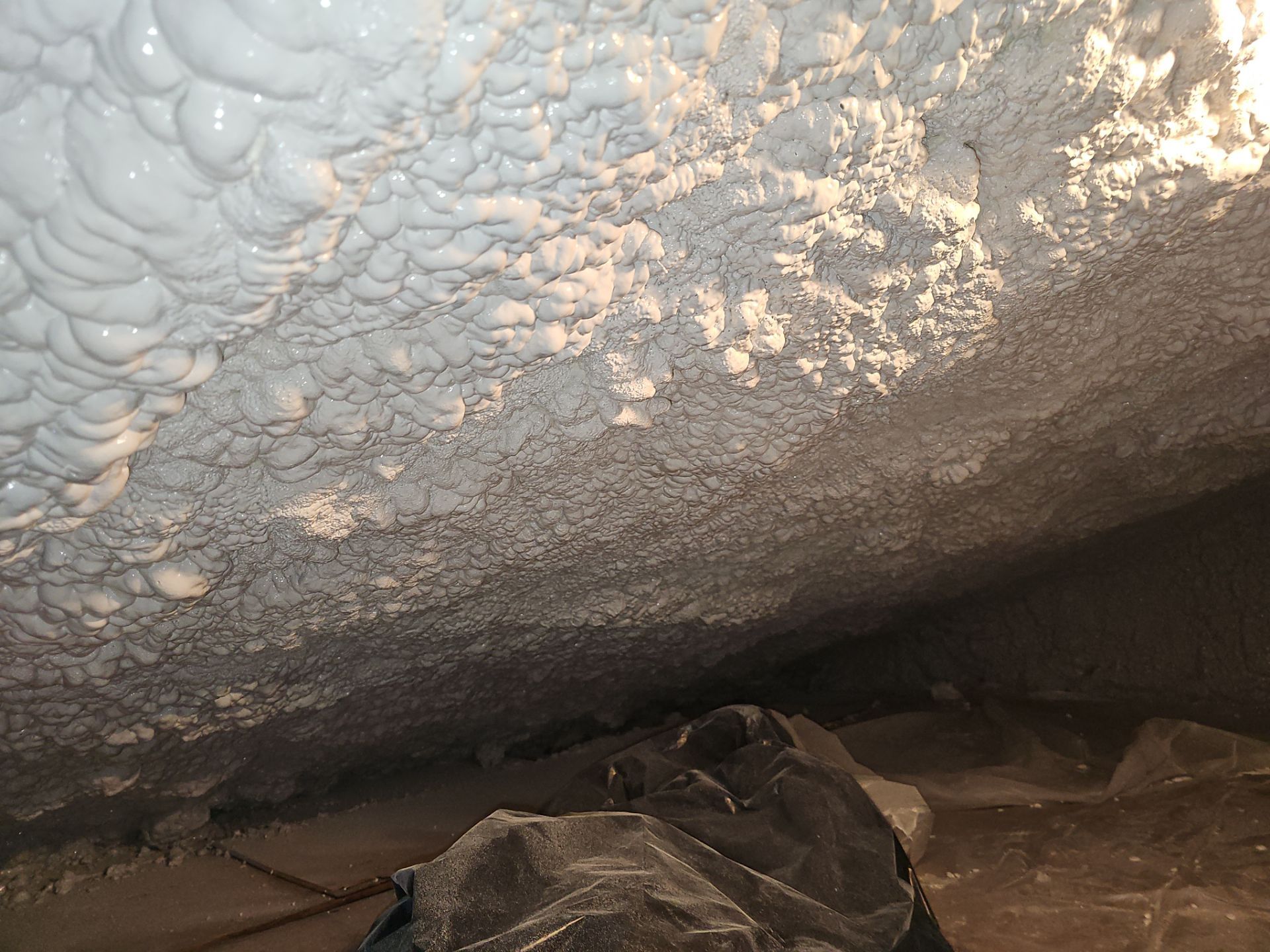 Basement Exterior Walls using Closed Cell Spray Foam by NYS Foam & Energy