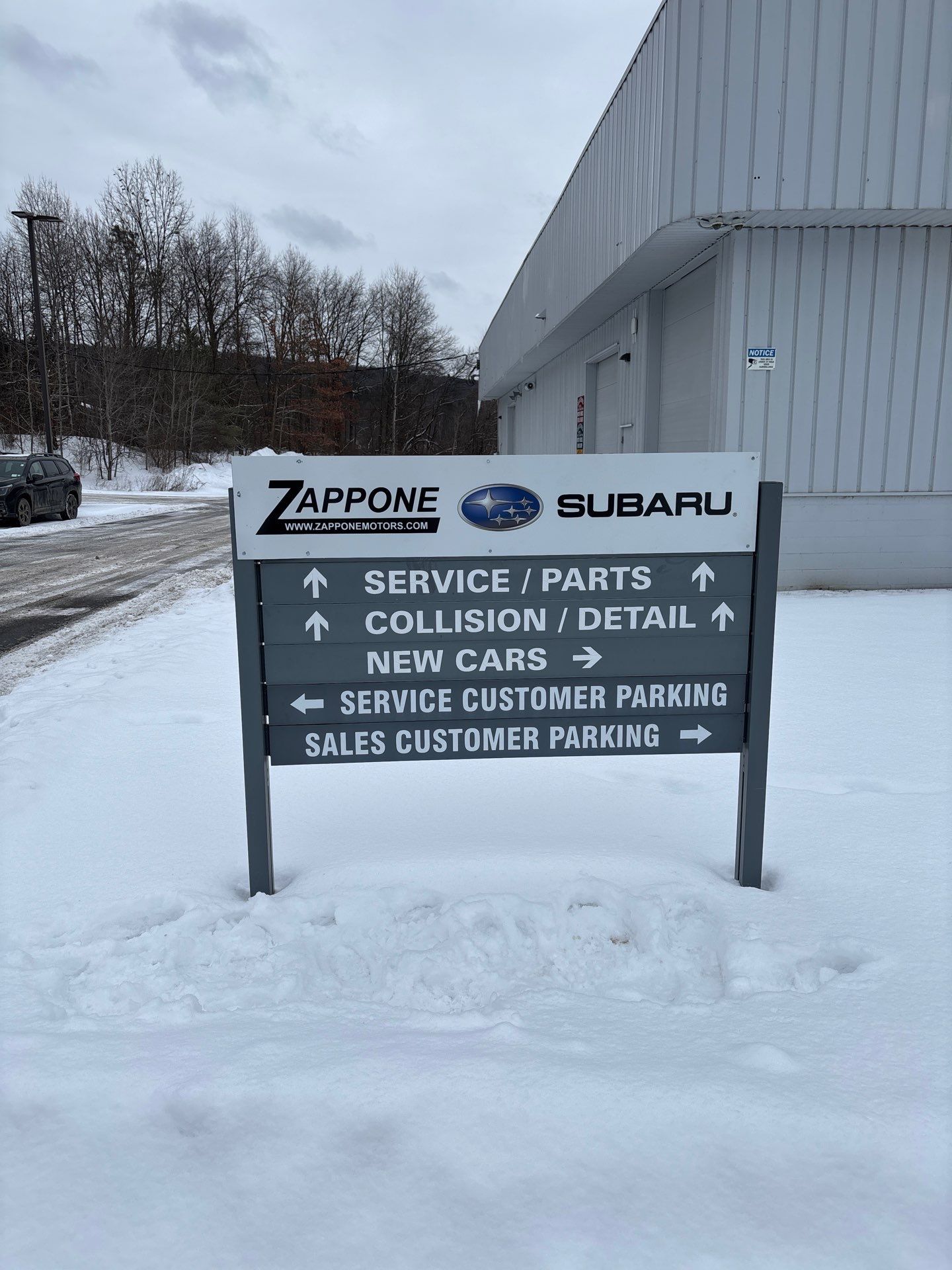 Zappone Subaru Pylon and Directional Sign Installation in Norwich by FASTSIGNS of Saratoga Springs