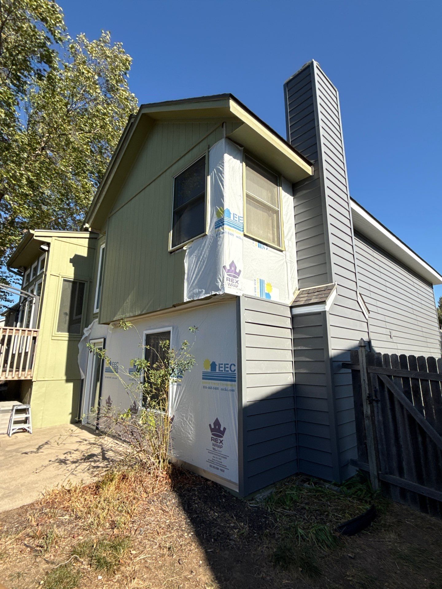 Split Entry in Smokey Ash Craneboard D7 by EEC  Windows, Siding & Roofing 