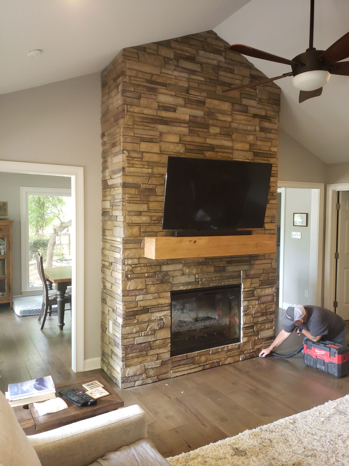 A Fireplace Transformation That's Staggering! by A Step Above Handy LLC 