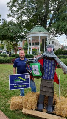 Annual Roofing Material Squarecrow Builds in Marietta Square