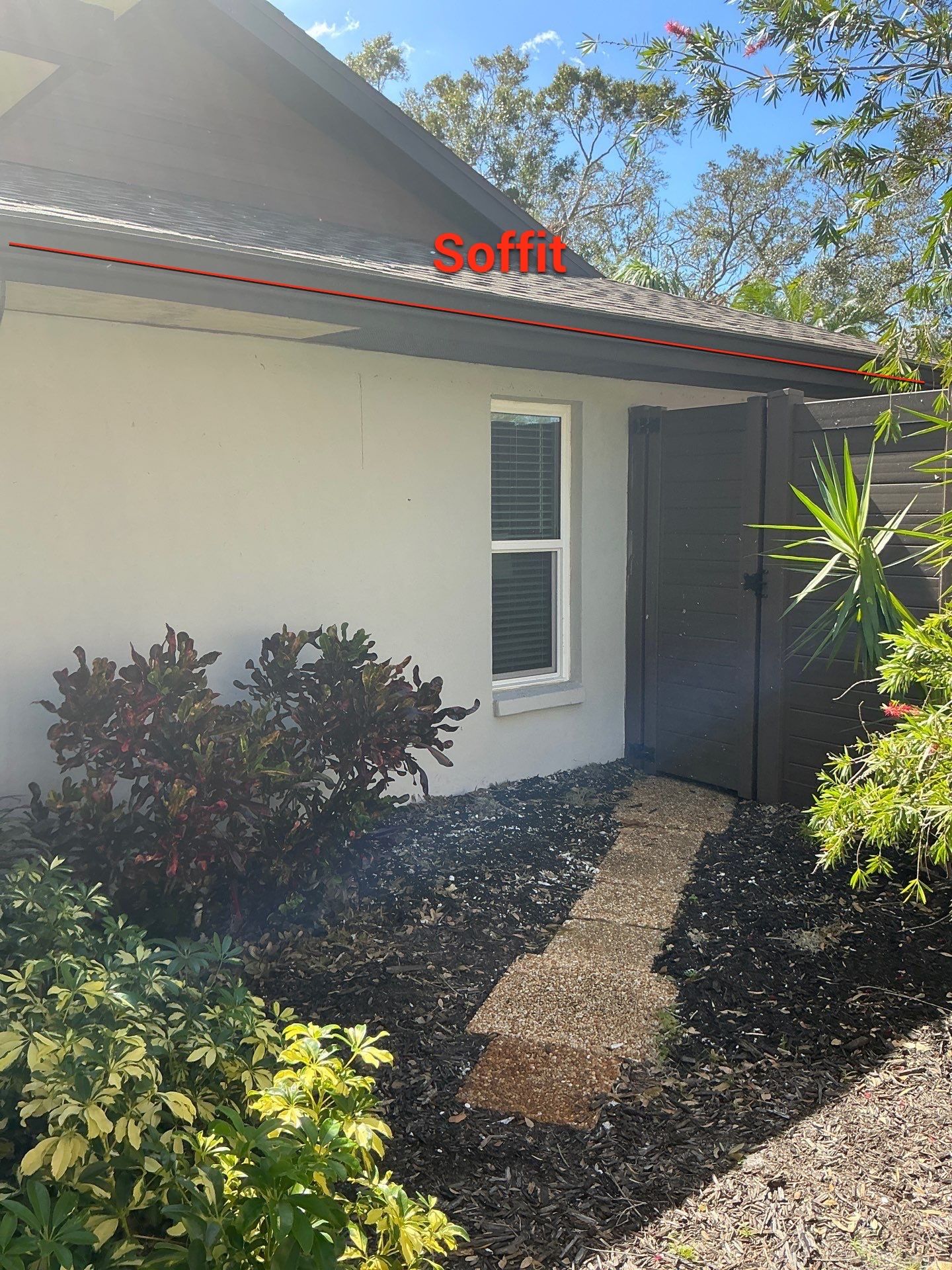 Dark Bronze Soffit Installation in Sarasota FL by Gutter Professors