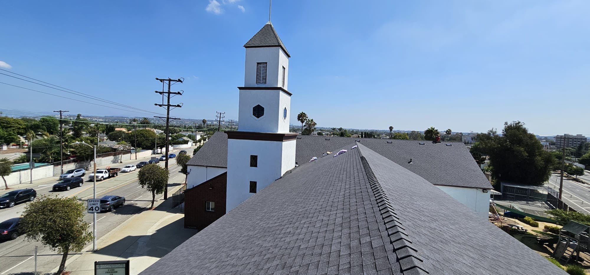 Cornerstone Church Reroof by West Coast Roofing Los Angeles