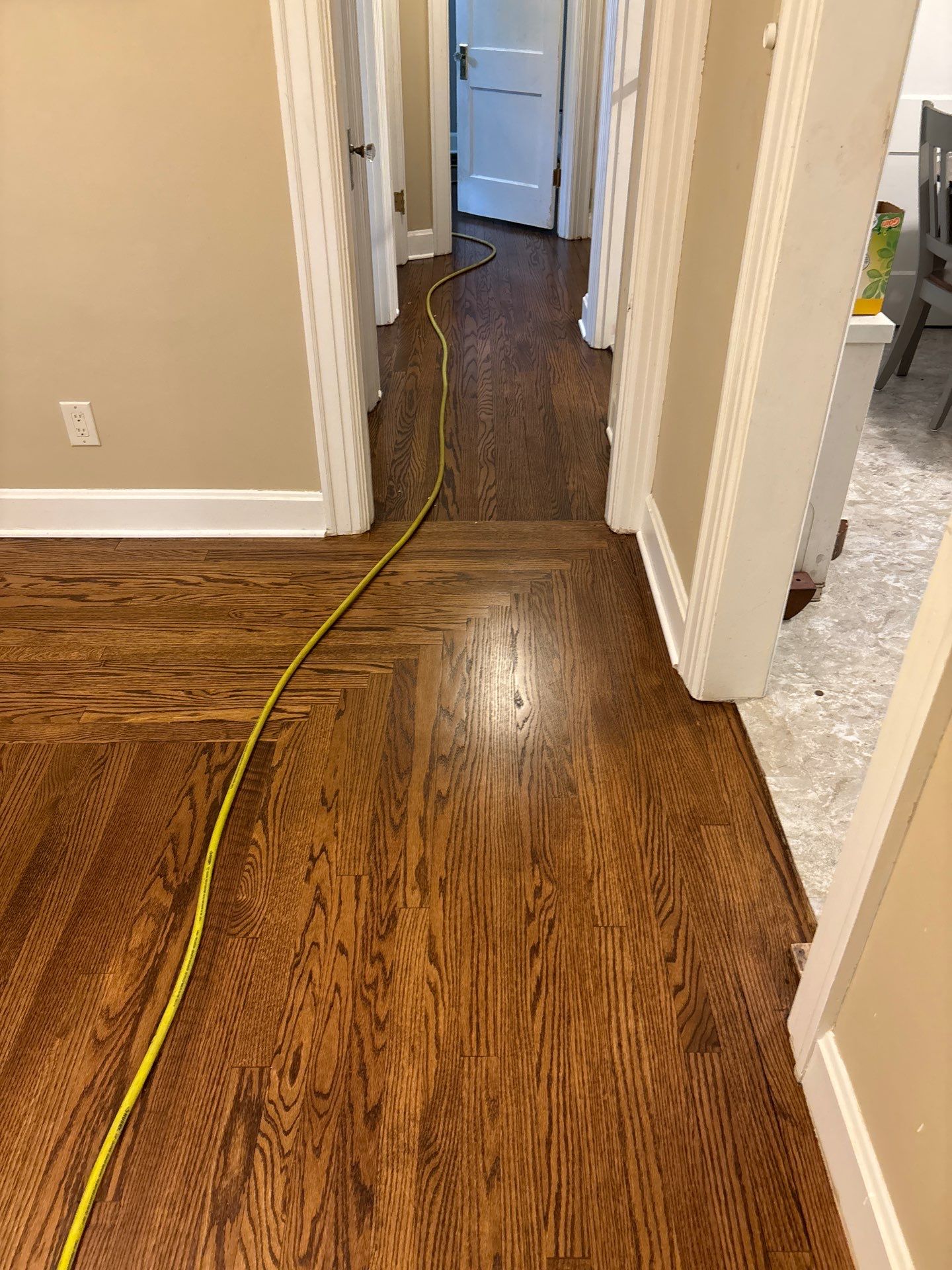 Custom Hardwood Floor Sanding and Dark Stain Refinishing in Fort Mitchell by Footprints Floors Kentucky