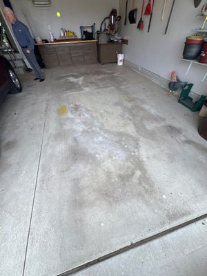Garnet Polyaspartic Flake Garage Floor Installation in Zeeland