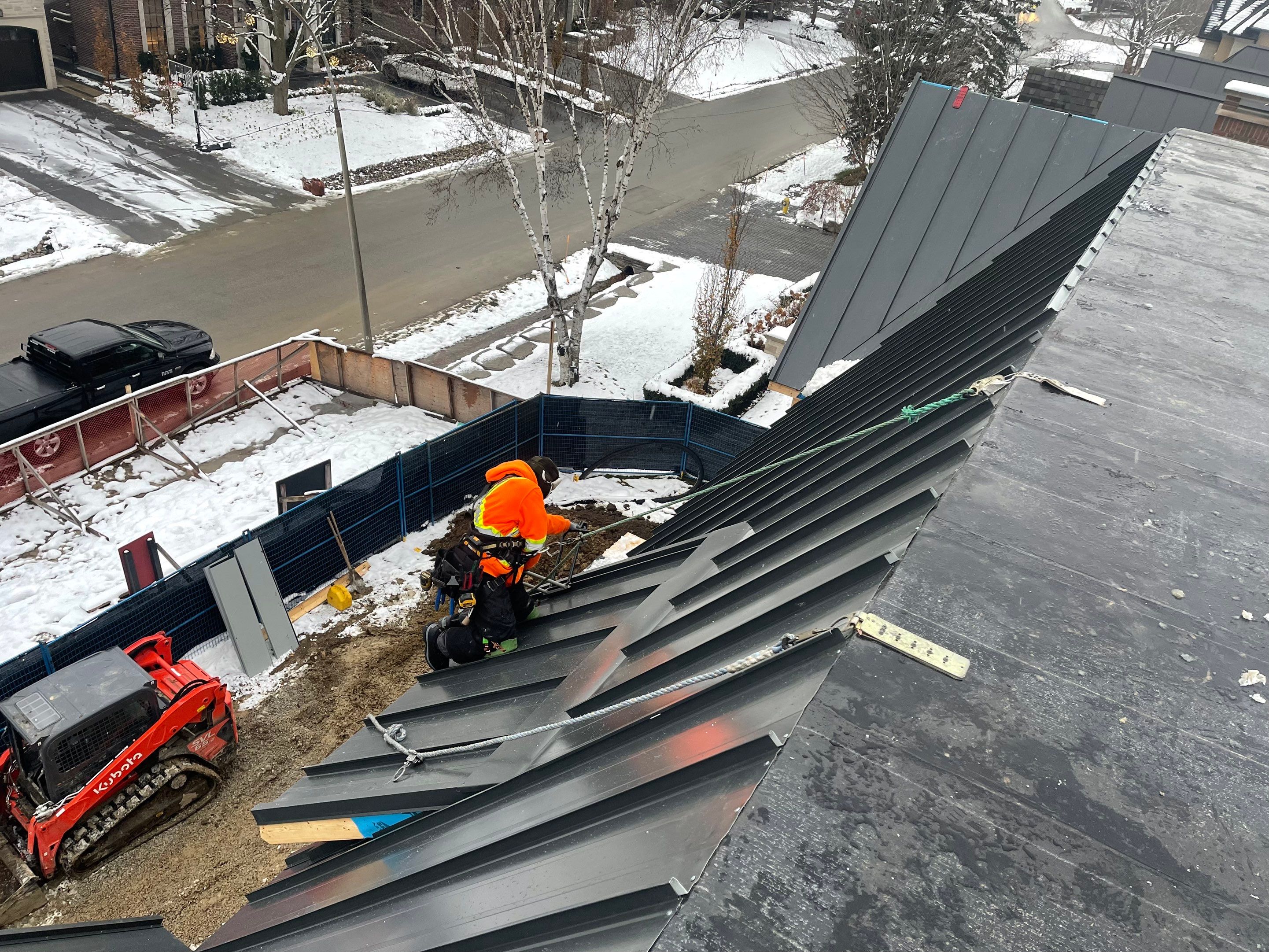New Home Construction using 16" Standing Seam Panels by Jay Carter Roofing & Sheet Metal