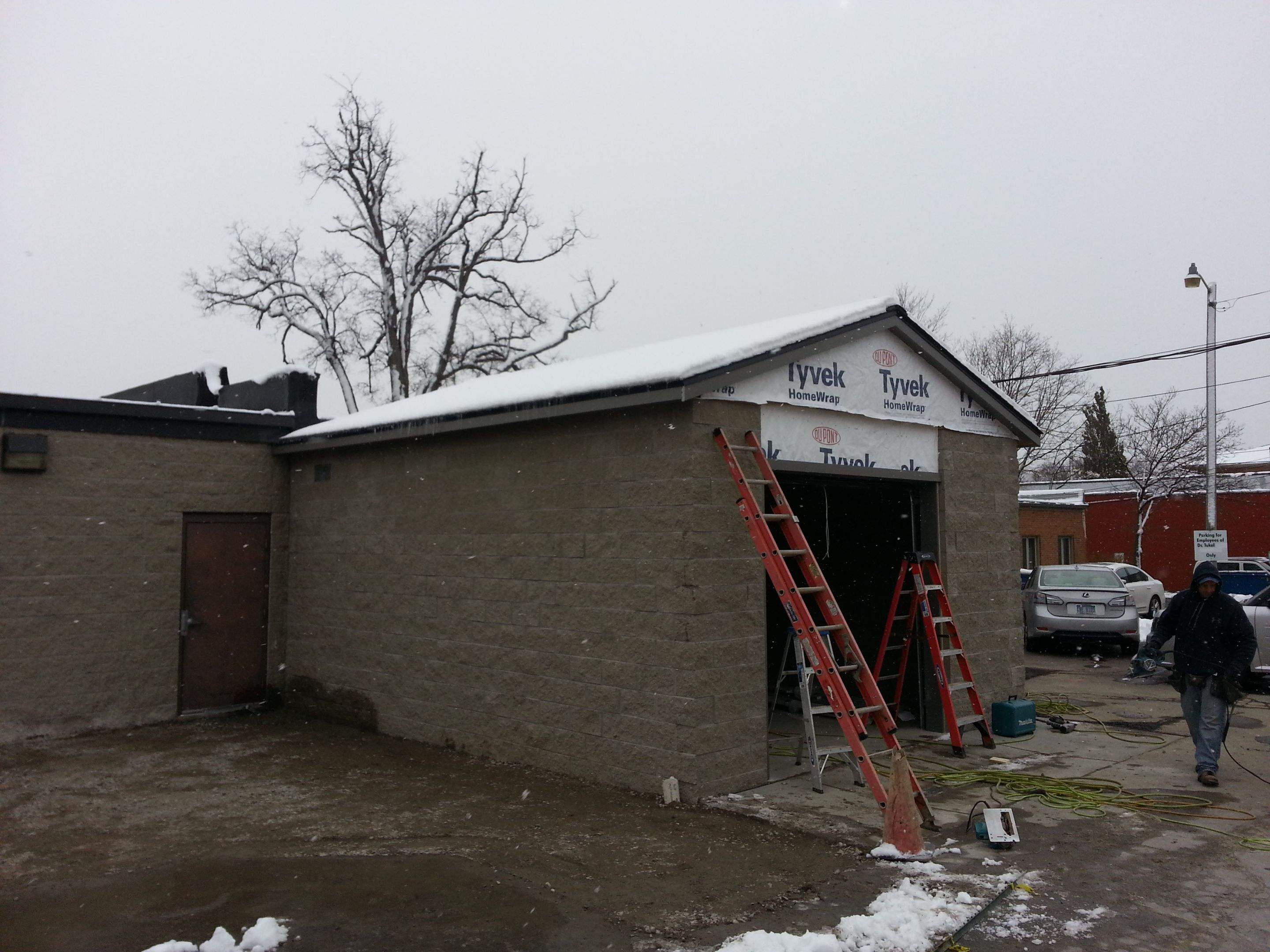 New Masonry Garage and Storage Building by Northwest Construction 