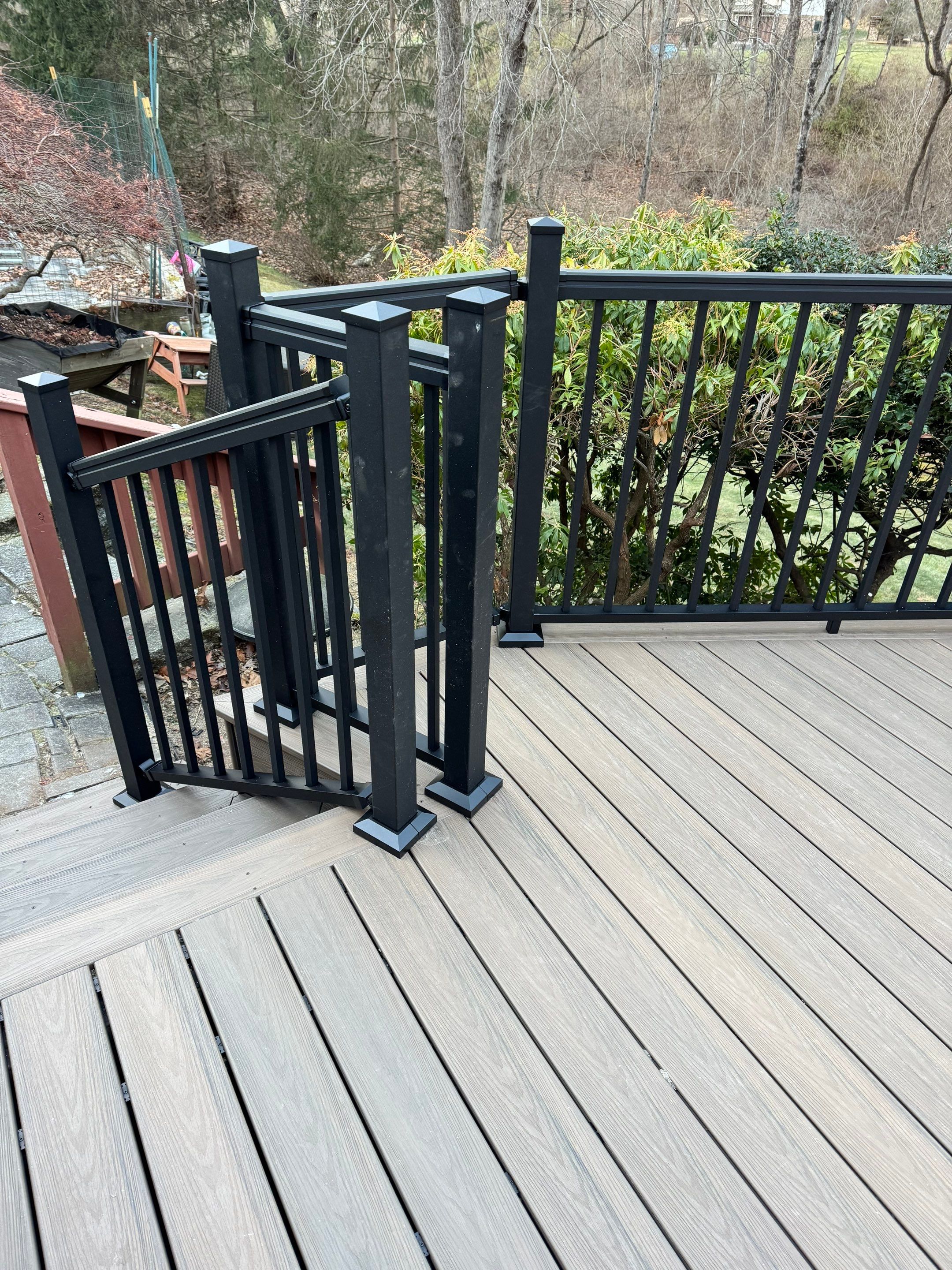 New Deck using Deckorators  decking and vinyl railings by deck guardian