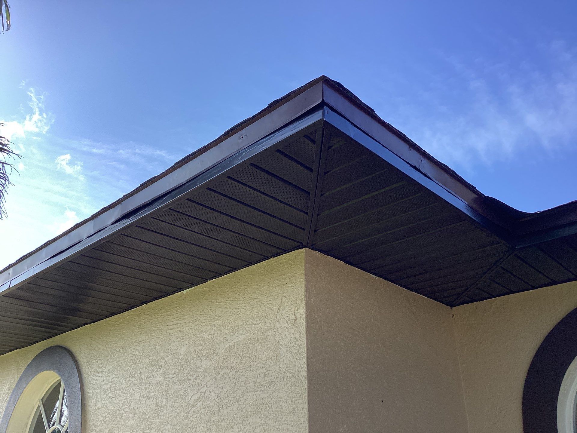 Musket Brown Gutter Installation and Soffit Fascia in Cape Coral FL by Gutter Professors
