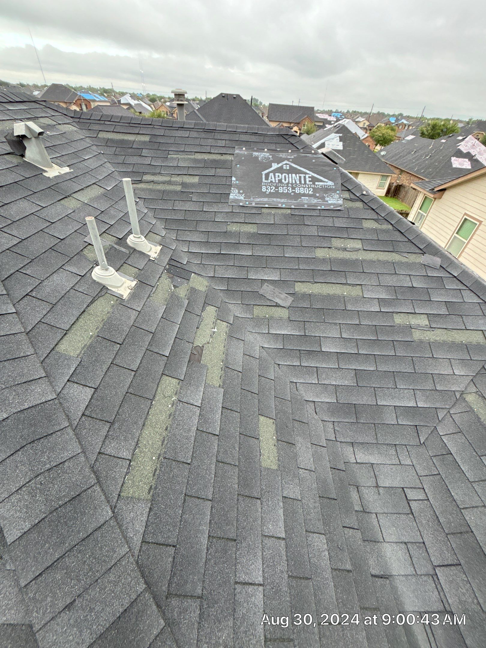 Houston Reroof Project Post Hurricane Beryl by Berry Good Roofing