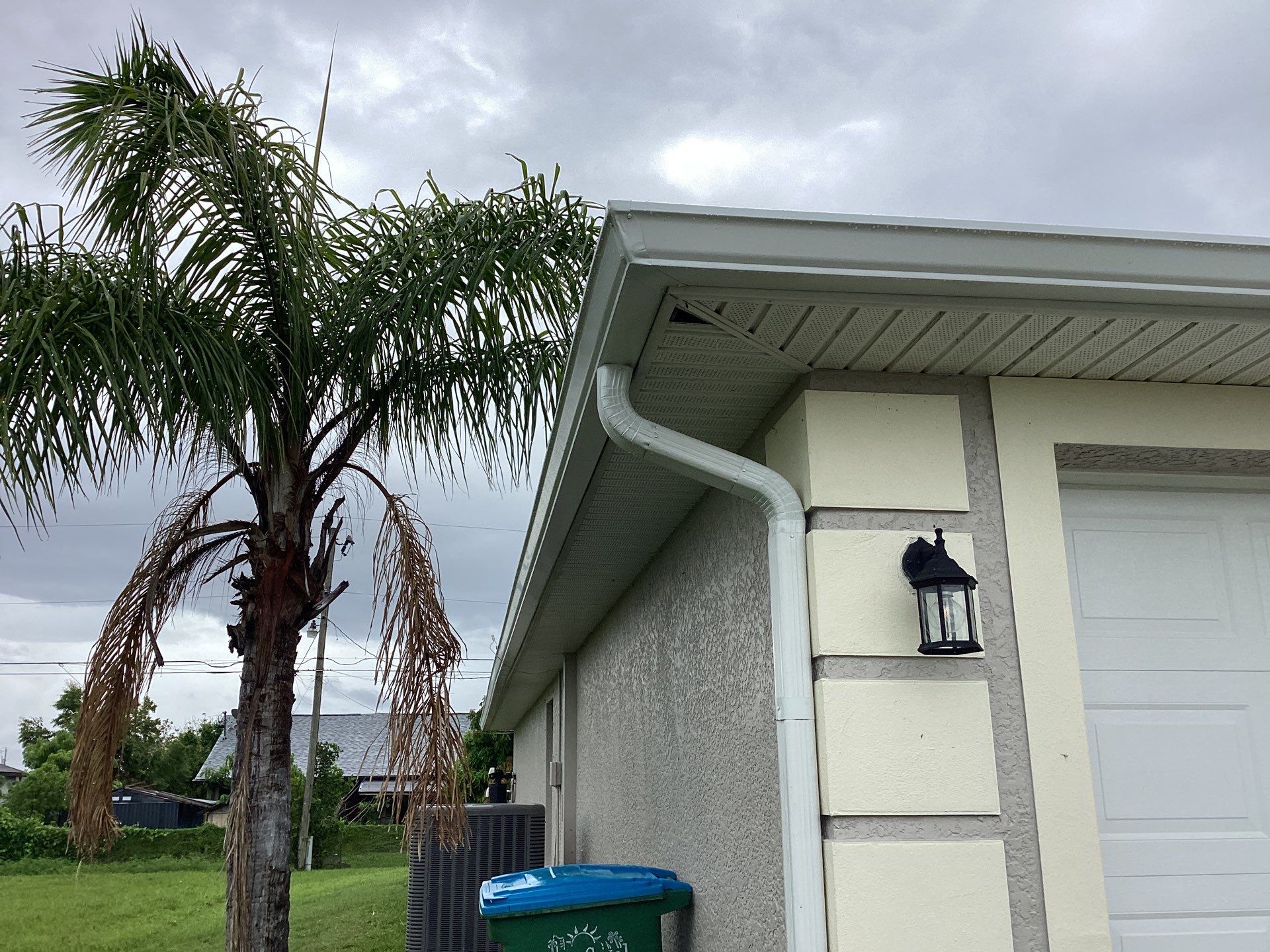 Seamless Gutters Project in Cape Coral Fl by Gutter Professors