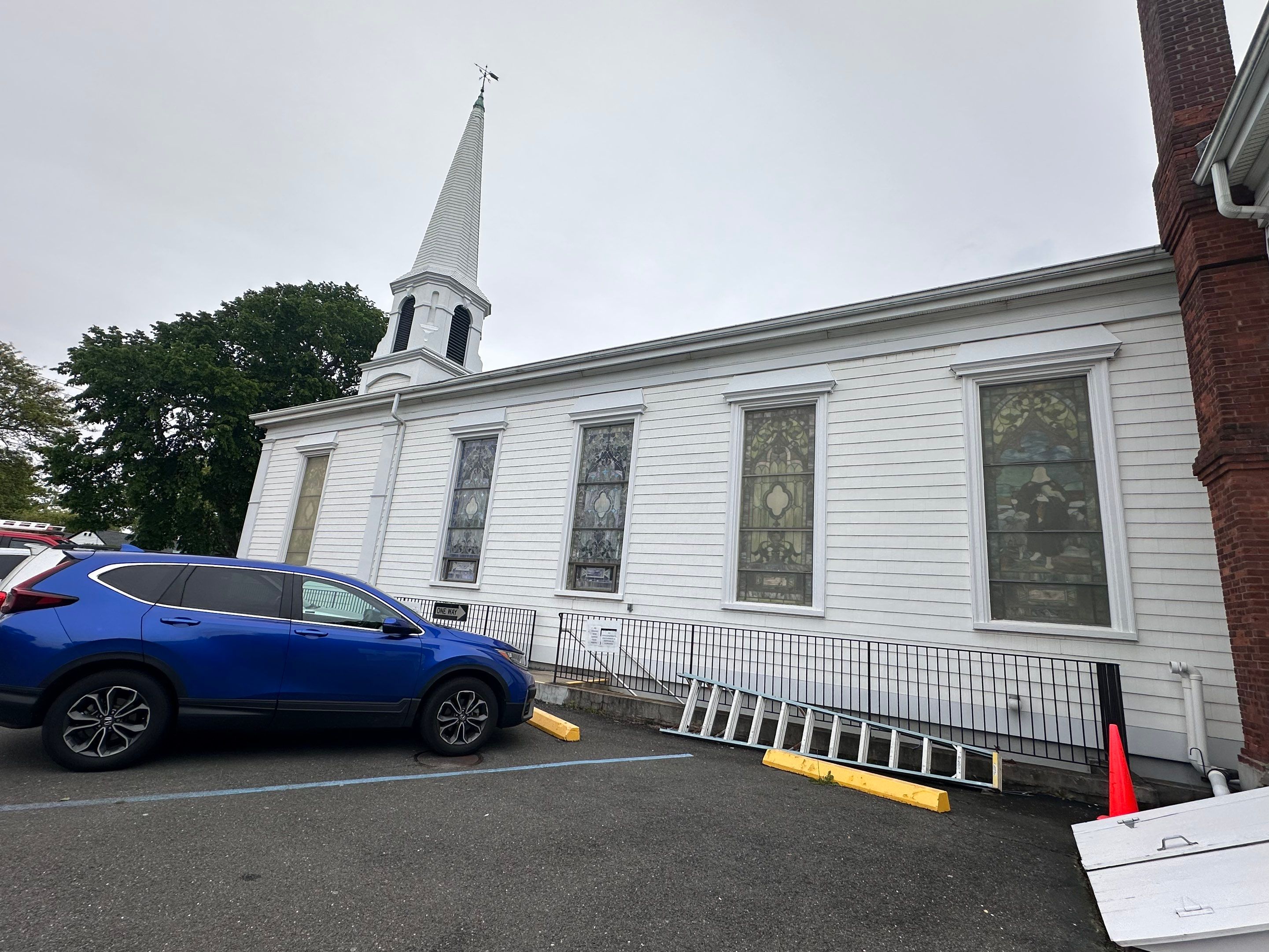 Preserving History: Gutter Cleaning at Mattituck Presbyterian Church by Above All Gutters 