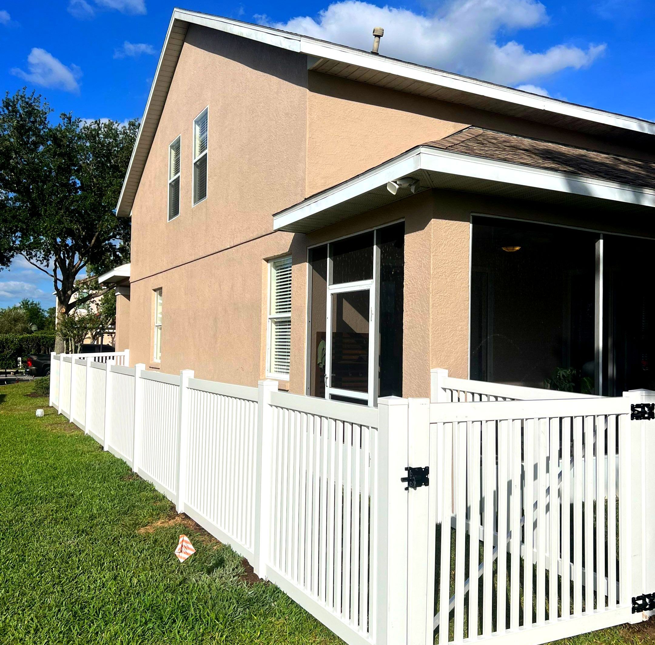 Vinyl Fence Installation using Vinyl Picket Fence by Asap fence and gates, LLC