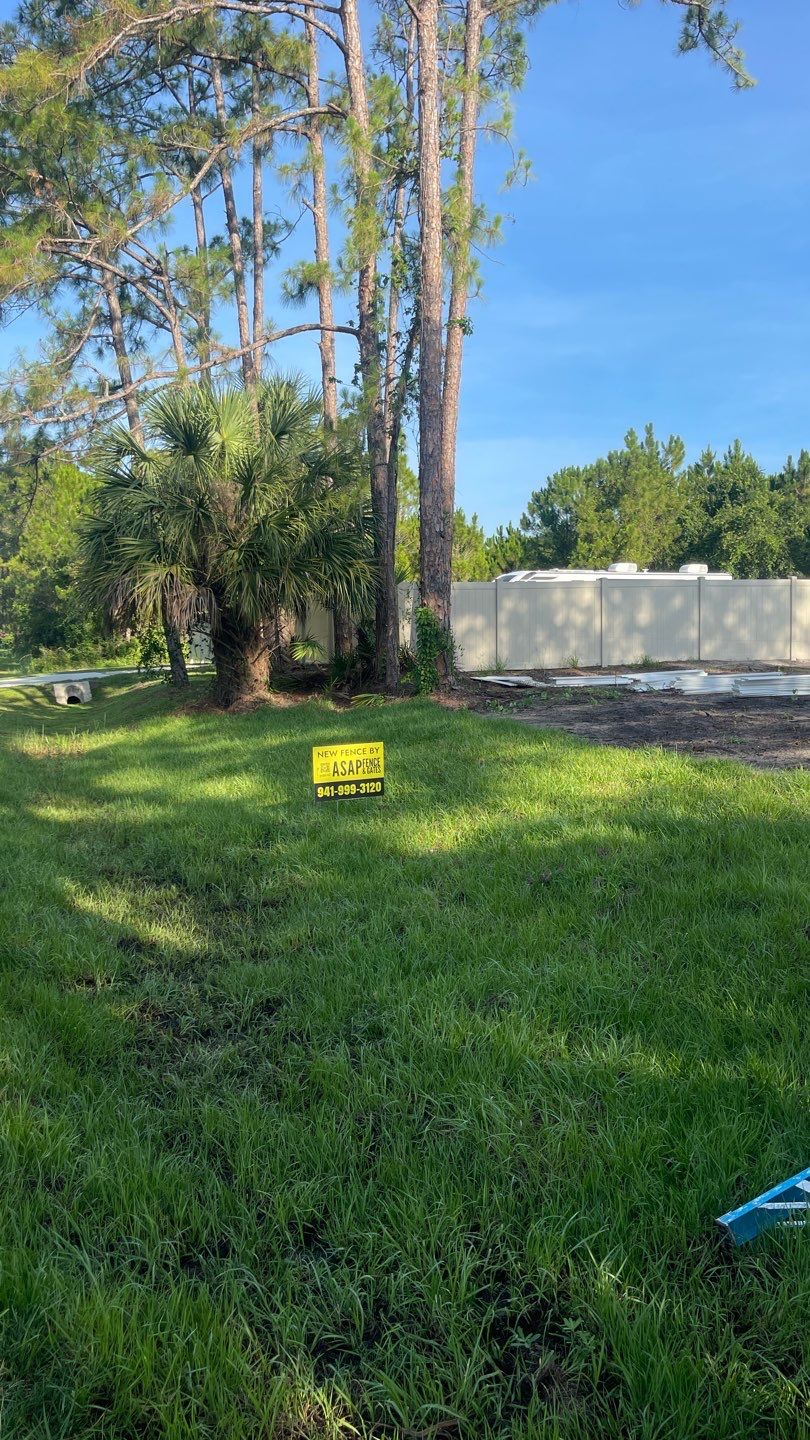North Port, FL 6 ft. Tall White Vinyl Privacy Fence  by Asap fence and gates, LLC