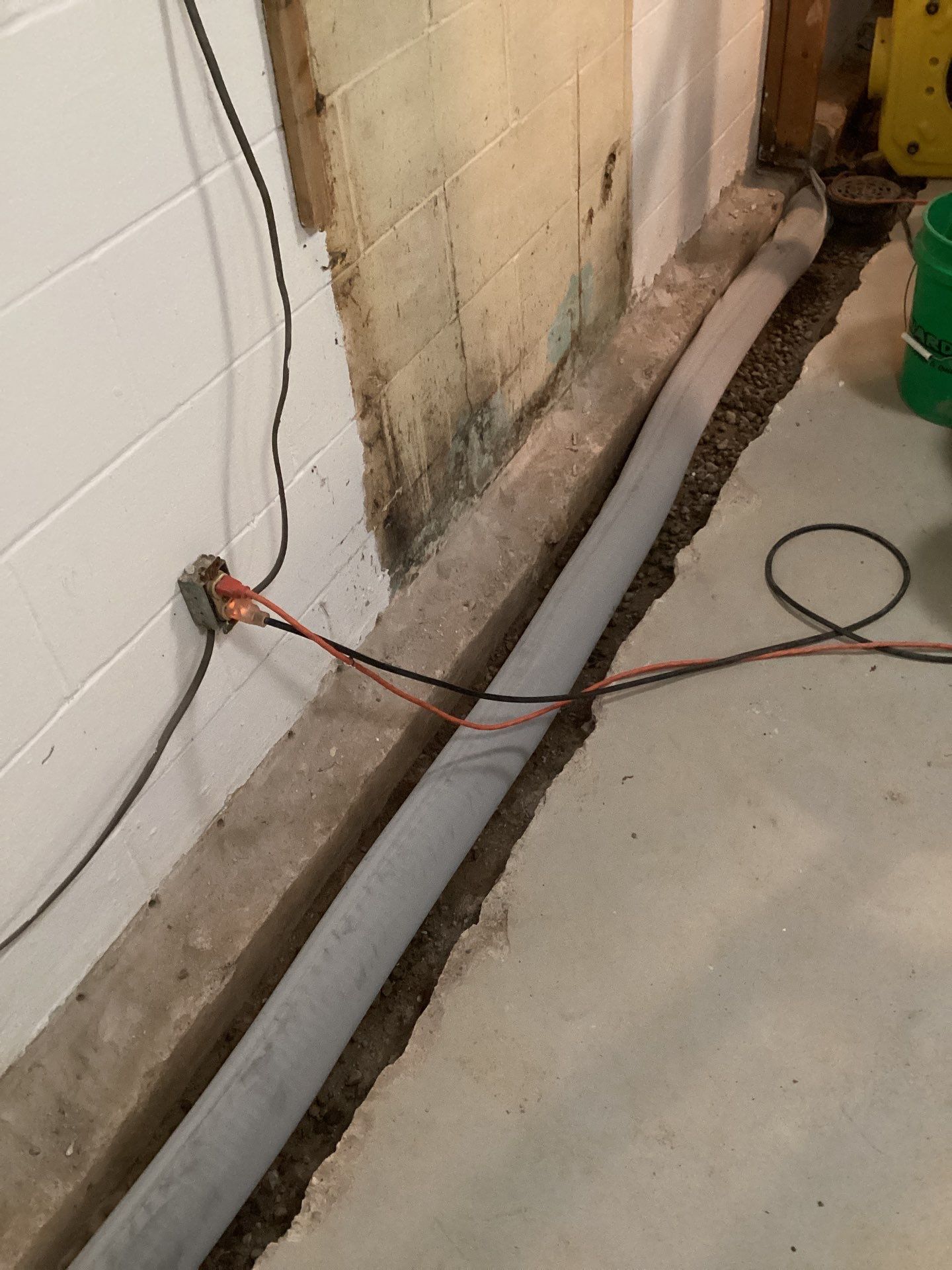 Drain tile in Woodbury by Waterproofing Northeast