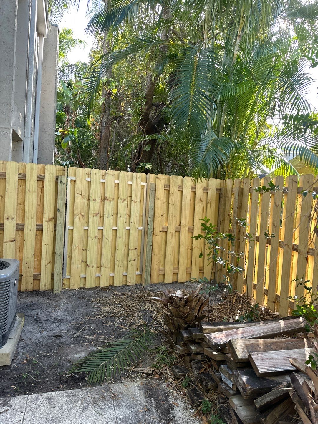Wood Fence Installation using Wood Vertical Shadow Box by Asap fence and gates, LLC