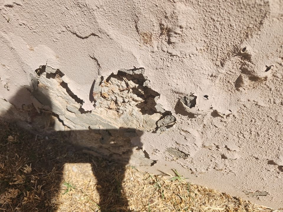 Significant Stucco Damage and Repair by Regal Renovate