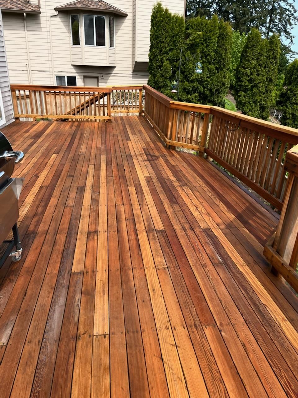 Deck Restoration using Armstrong-Clark Semi-Transparent Rustic Brown by Paul Schopp
