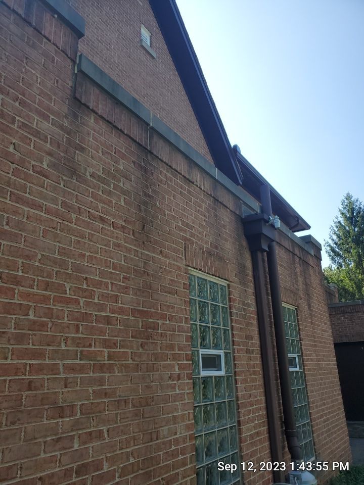 natural stone using Algaecide, soft wash soap by Northern Power Washing LLC.