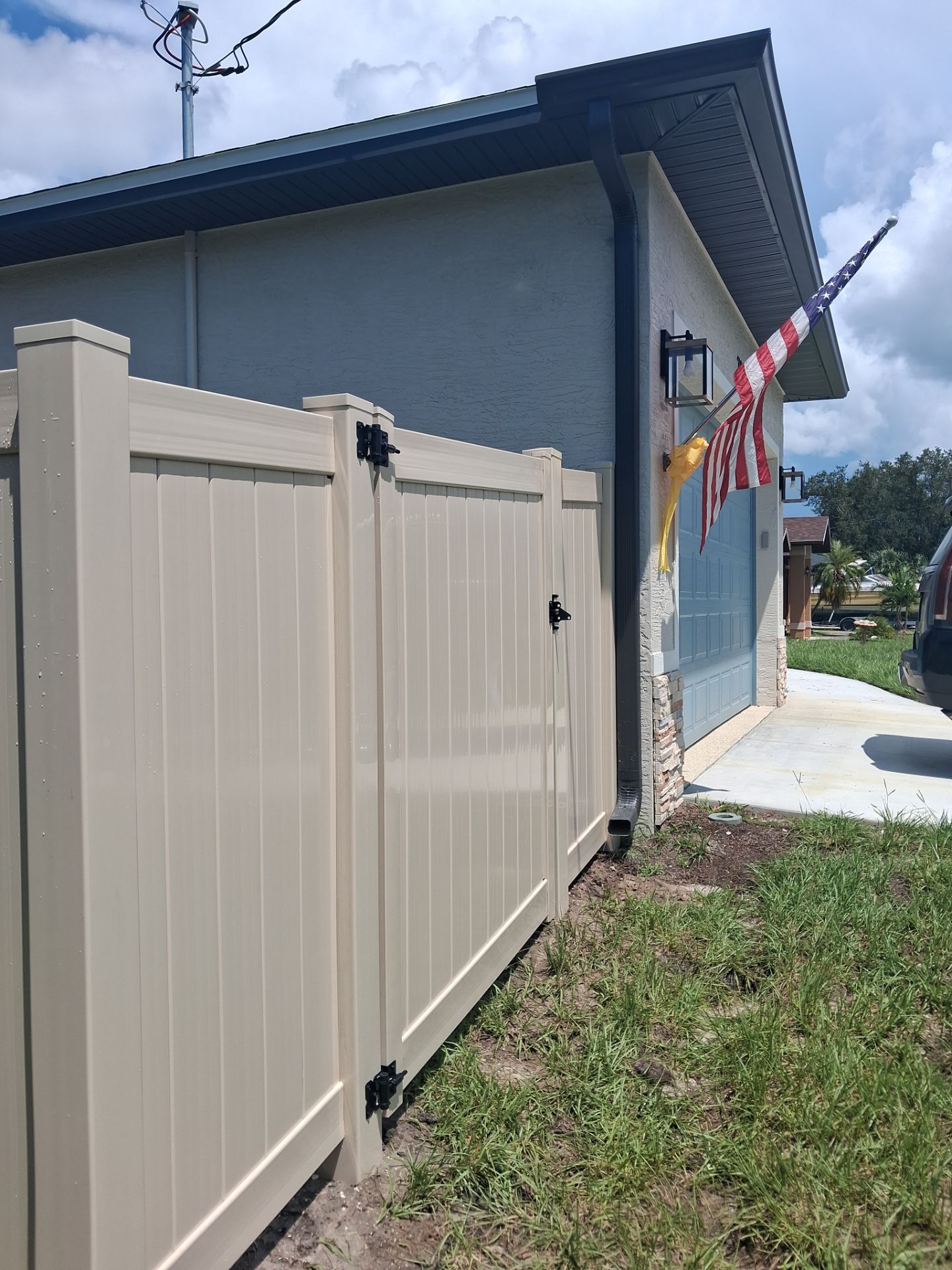 Vinyl Privacy Fencing and Aluminum Pool Security Installation in Port Charlotte by True Fence LLC