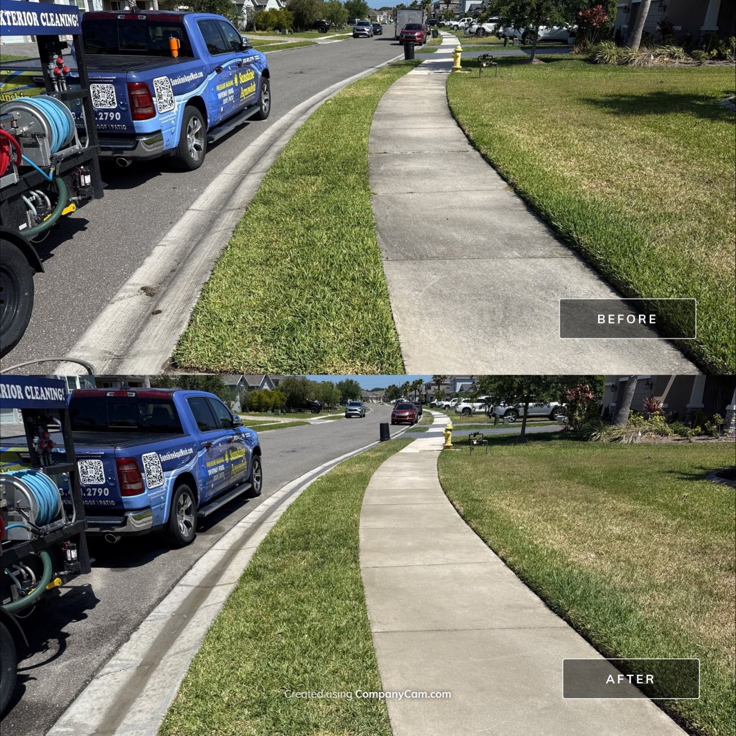 Paver Driveway & Concrete Cleaning | Trevesta Community | Palmetto, FL by Sunshine AquaWash