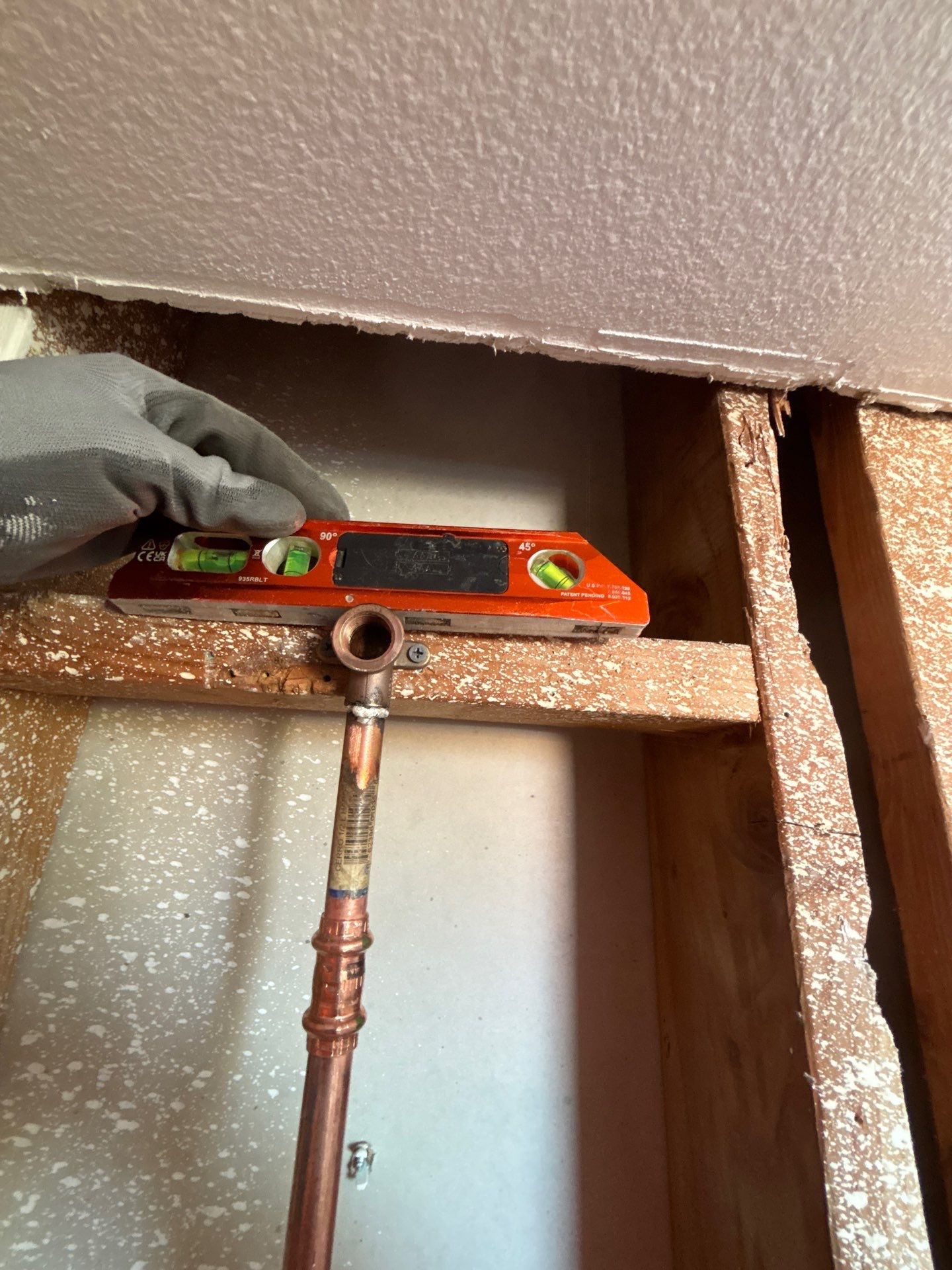 Installing Water Pipe for Shower by Us Plumbing