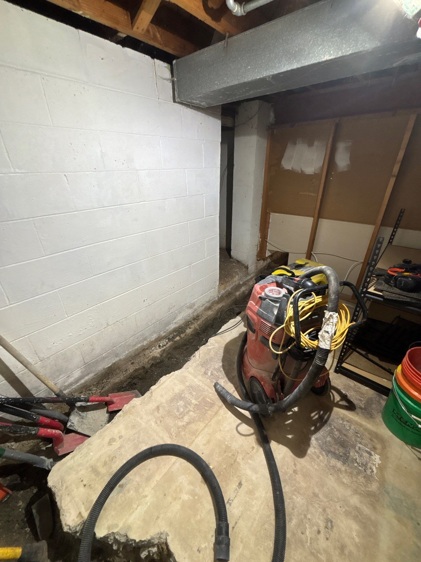 Drain tile & a sump pump for Ruth by Waterproofing Northeast