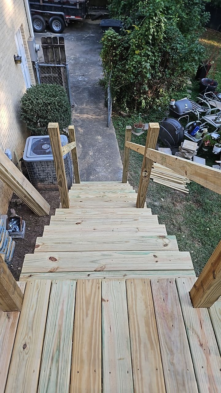 Split Rail Trail - Deck Installation  by Pillar and Pine