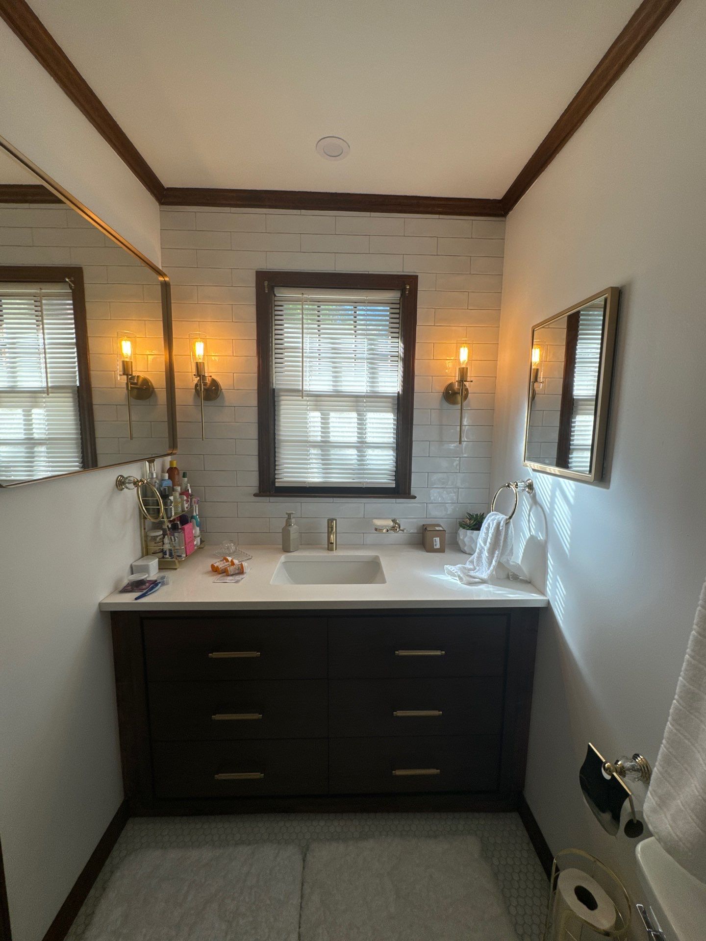 Modern Riverdale Bathroom Renovation Featuring Walk-In Marble Tile Shower by Swift Home Renovations